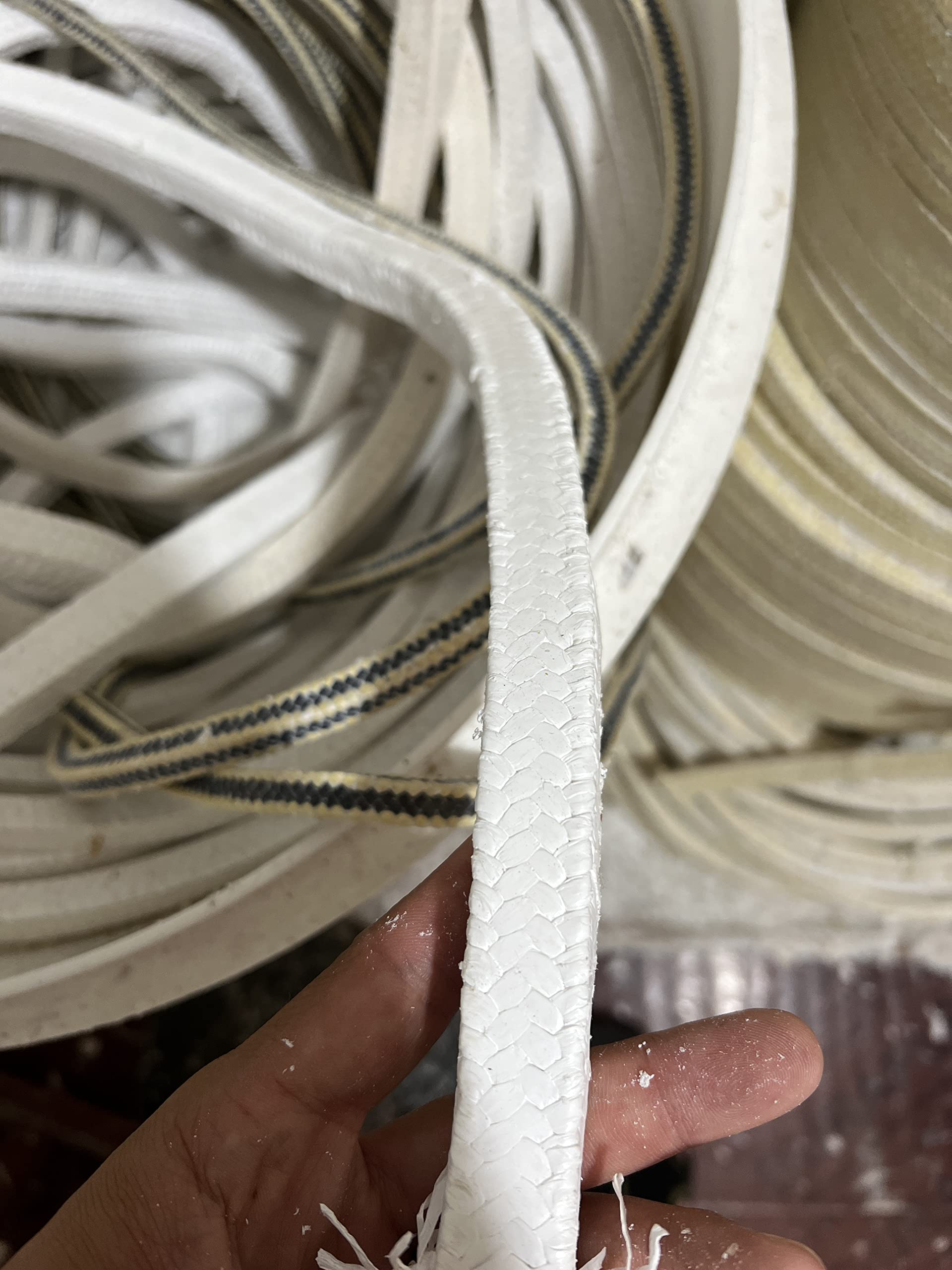 Gemmy Heart Stopfbuchspackung aus 100% reinem PTFE – 5 Meter kundenspezifische Ringdichtung for Schiffs- und Industriepumpen(10mm*10mm)