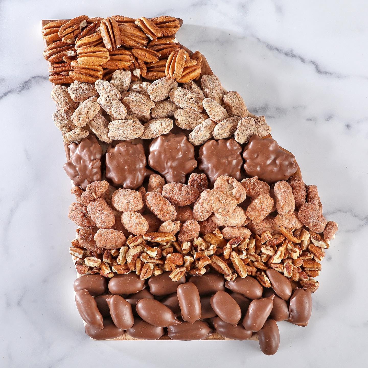 Mascot Nut and Candy Gifts since 1955- (3) 12 oz Bags of Milk Chocolate covered Georgia Pecans