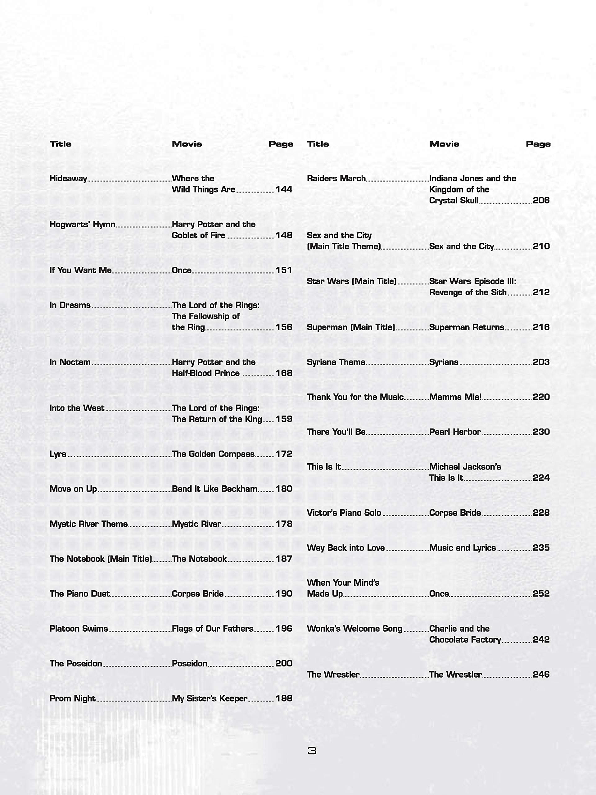 2000-2009 Best Movie Music: Piano/Vocal