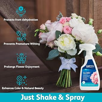 Chrysal Glory Flower and Foliage Finish Floral Supplies for Fresh Flowers Spray for Fresh Cut Flower Arrangements Cut Flower Preservative Spray Ideal Florist Supplies