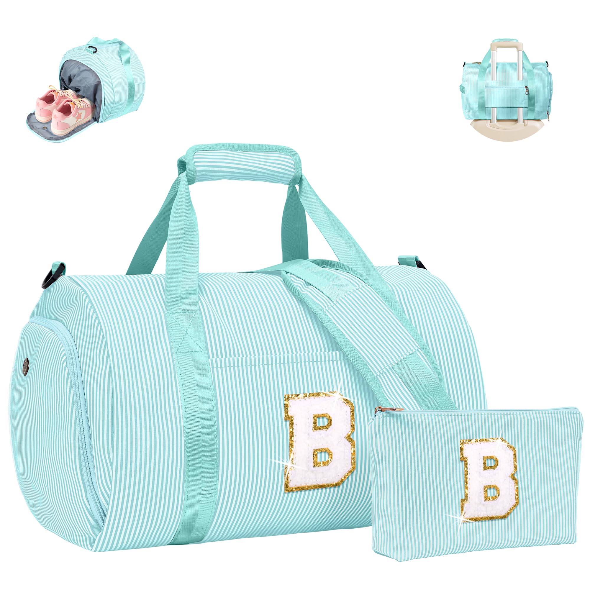 Vogewood Gift for Teenager, Girls Travel Duffle Bag, Overnight Duffel Bags, Lake Blue, C