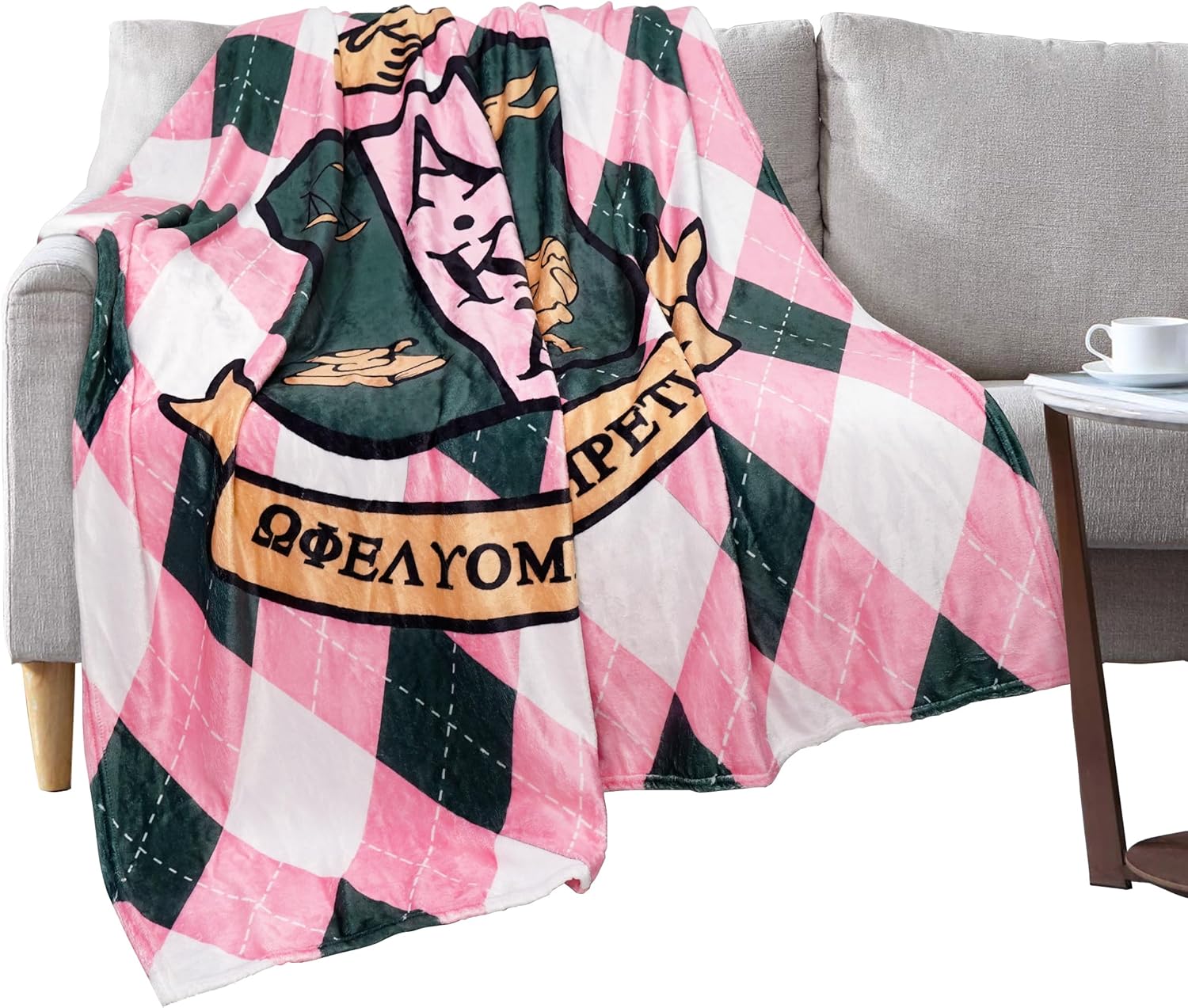 Sorority Gifts for Women Throw Blanket Soft Micro Throw Light Weight Flannel Blanket for Home, Bed, Sofa 40''X50''