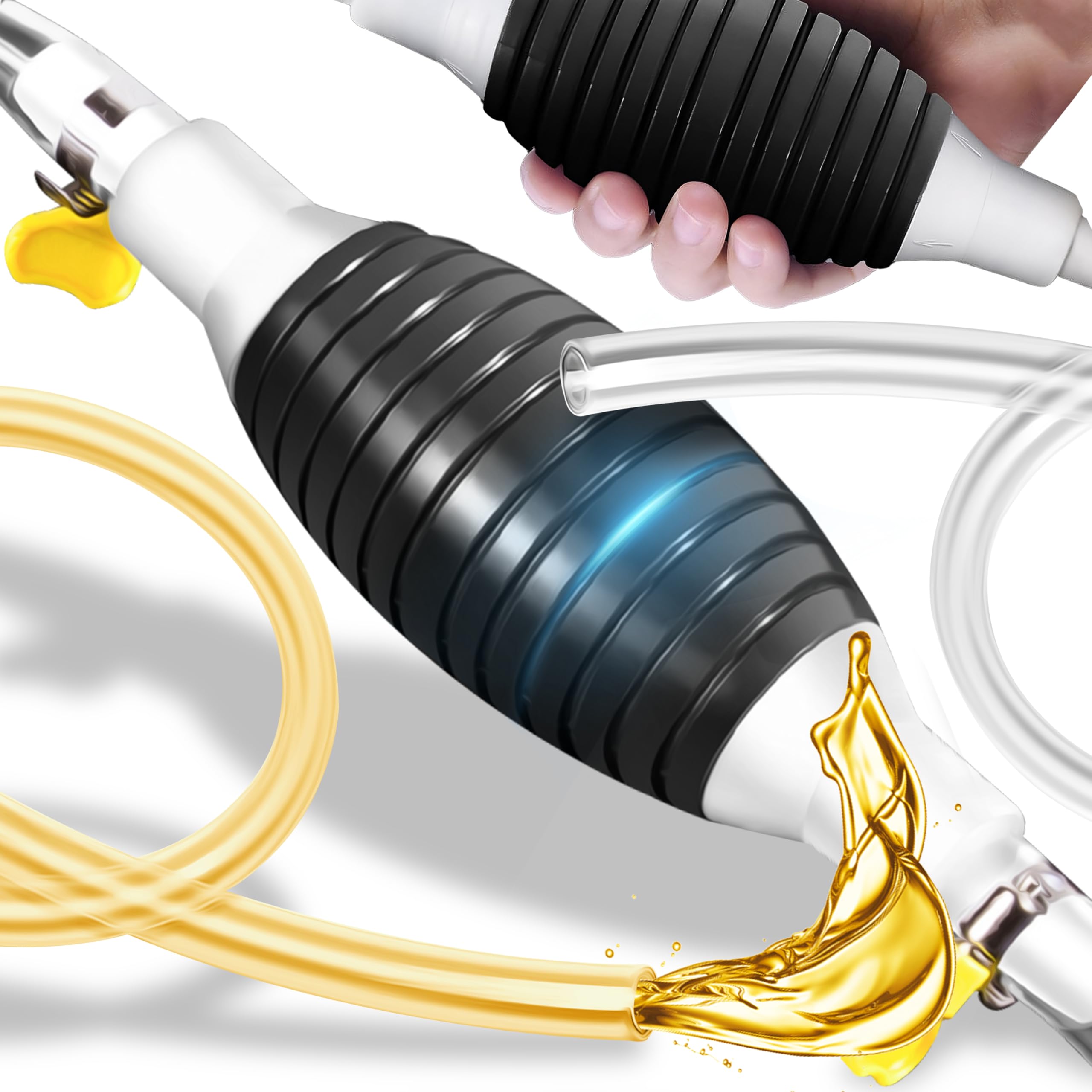 Pompa Manuale Per Trasferimento Liquidi - Per Benzina, Olio, Acqua, Con Tubo 2m - Foto 9