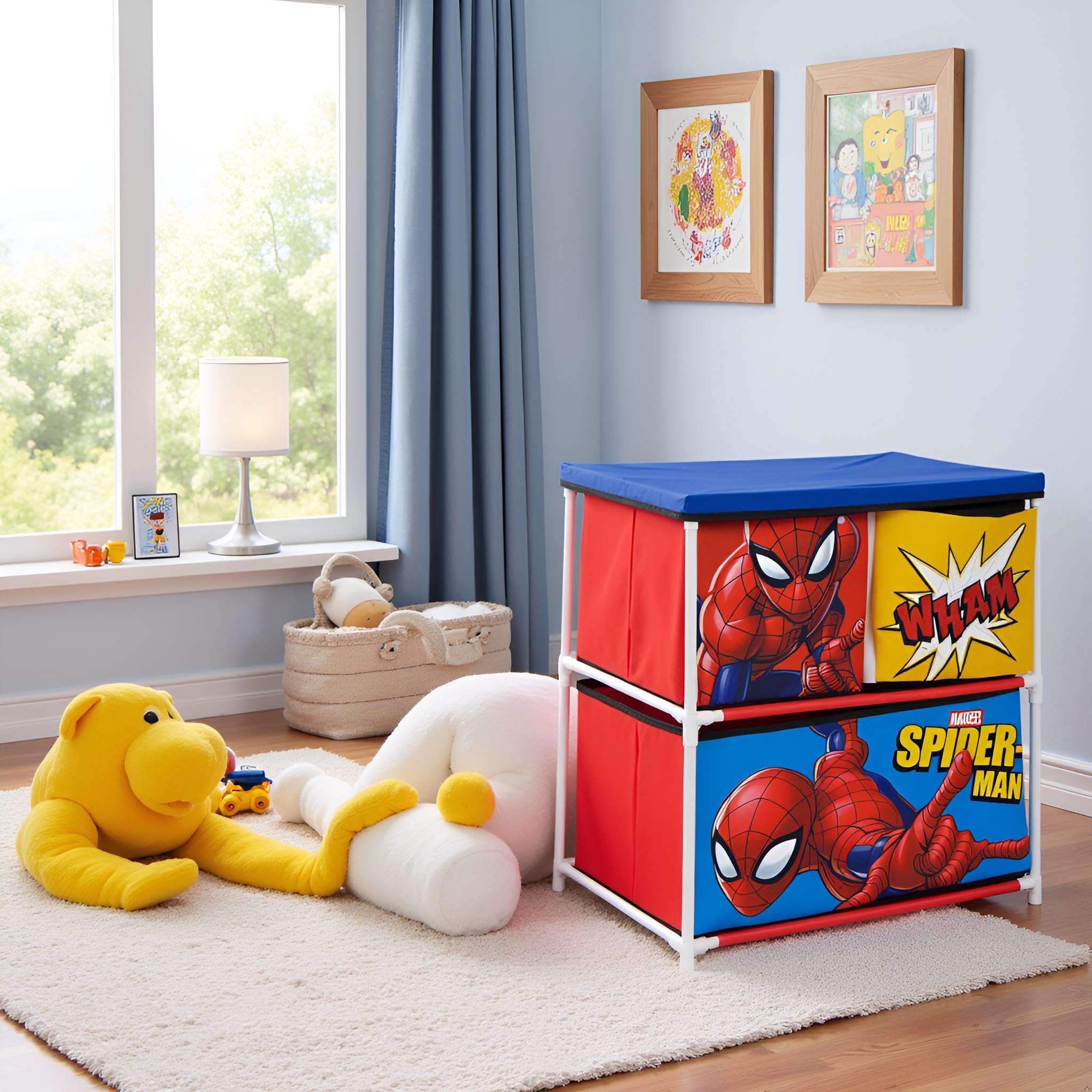 Scaffale Portagiochi in metallo Spiderman Marvel