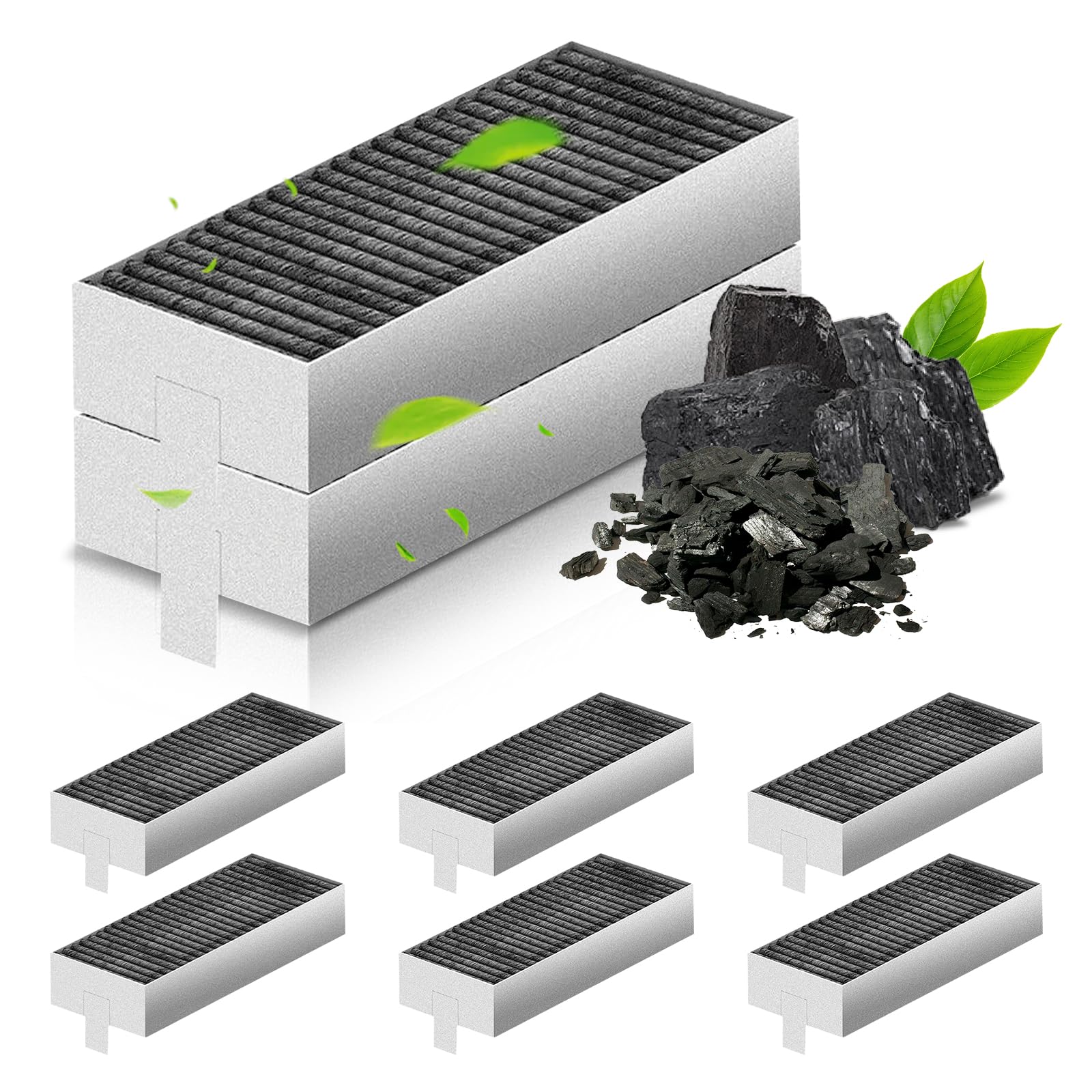 8 piezas de filtros de carbón activo para Bosch HEZ9VRUD0 17004811 / Siemens HZ9VRCR0 / Neff Z821VR0 / Gaggenau CA282111 / Constructa CZ9VRCR0 para filtro de campana extractora de recirculación