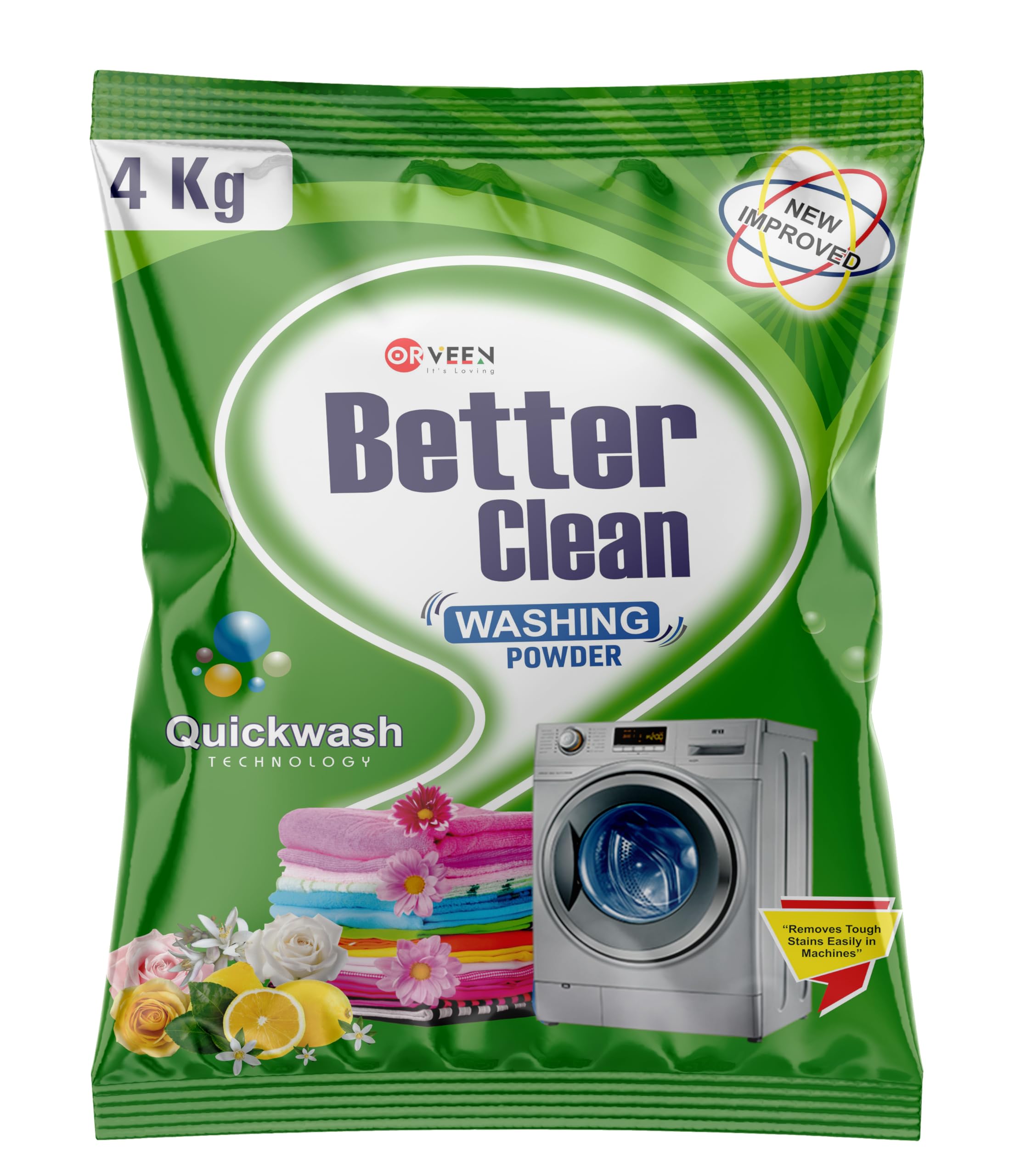 Orveen Better Clean Detergent Washing Powder 4 kg | New Advanced Laundry Detergent Powder | Dissolves Easily | Long Lasting Fragrance (B0D635G4HG) Amazon Price History, Amazon Price Tracker