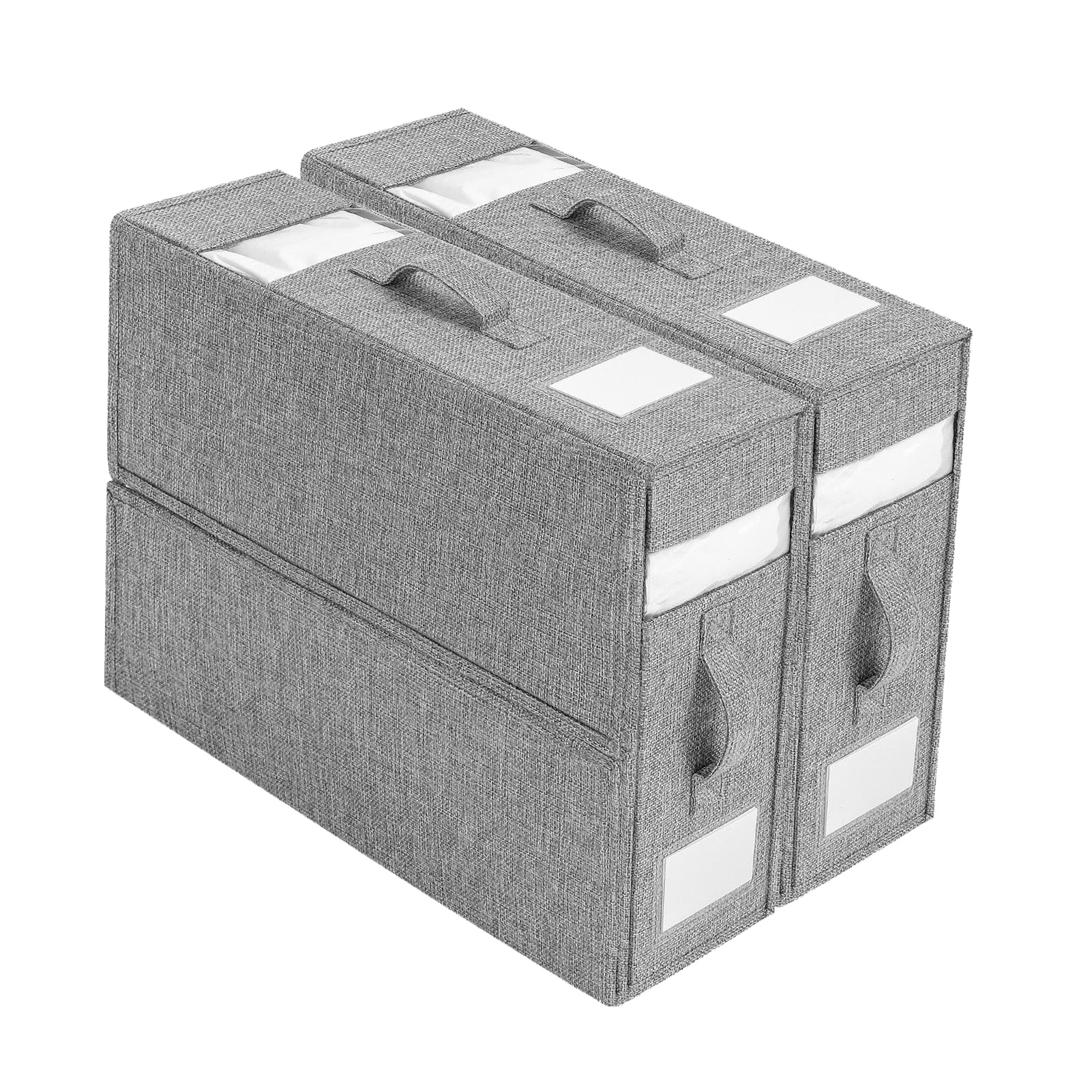 Bed Sheet Organizer for Closet, Bed Sheet Storage, Under Bed Storage Containers, Closet Organizers and Storage, Foldable Storage Box for Bedding Sheets, Covers and Pillowcases(Grey-2)