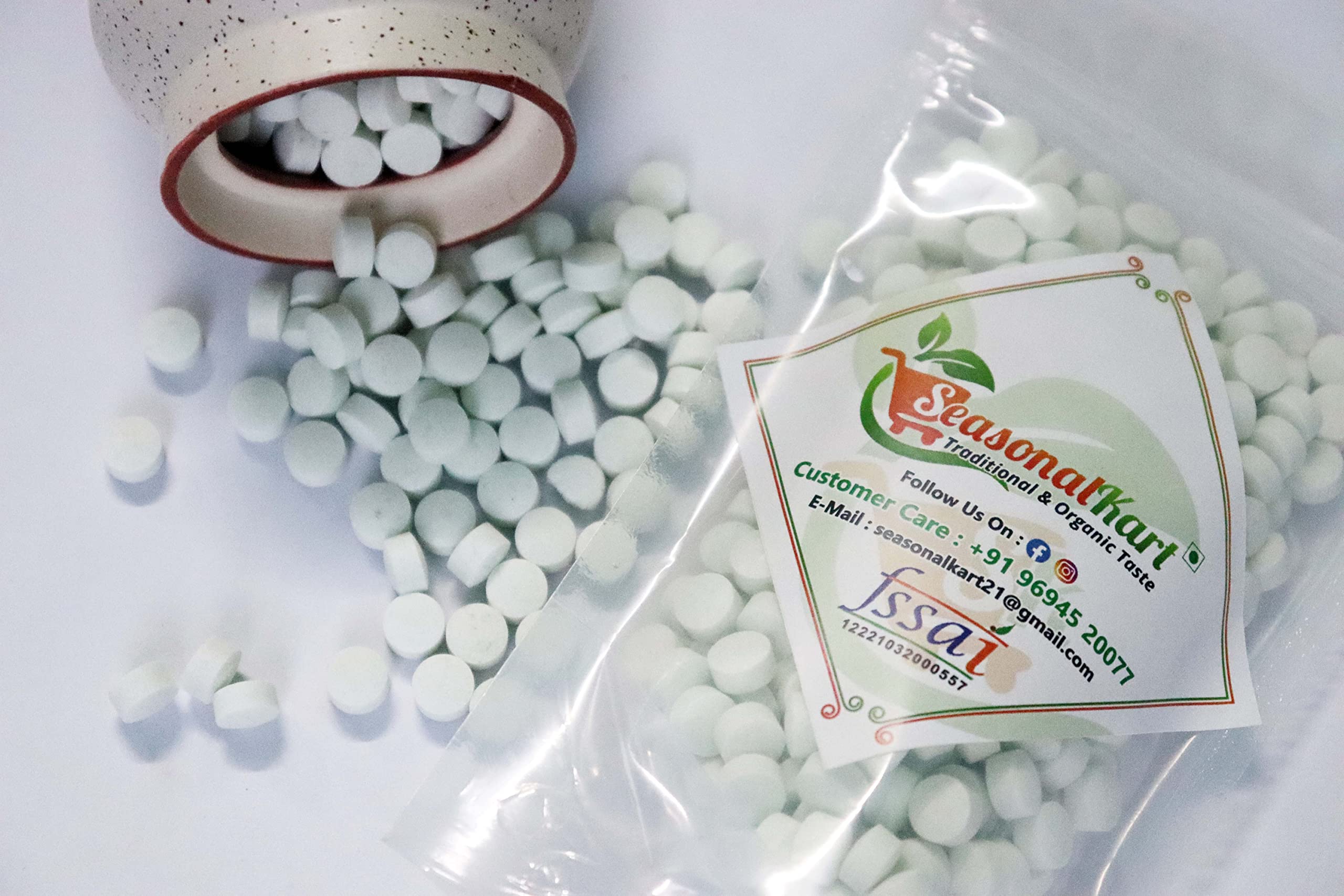 Seasonal Kart Regular White Candy| Mint Flavour Chatpati Edible White Regular Mint Goli 800 Grams