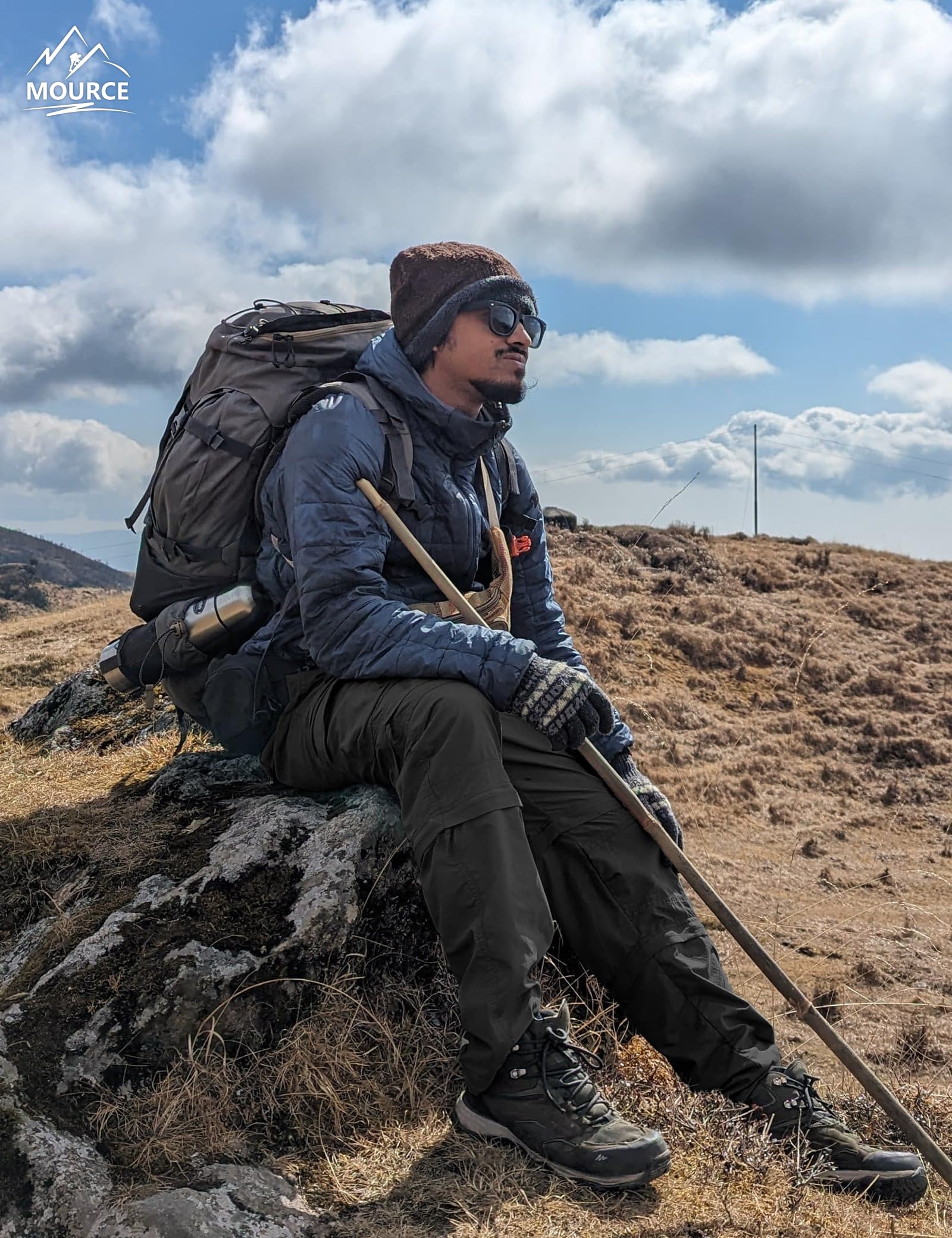 MOURCE Męskie spodnie trekkingowe, lekkie, szybkoschnące, z 7 kieszeniami, na kemping, do wędkowania