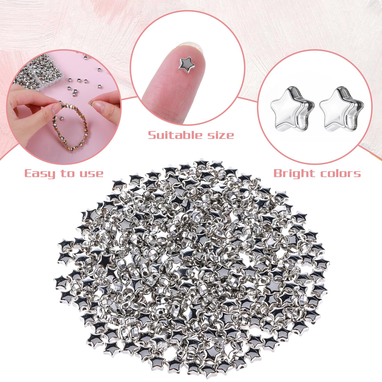 Plastic Star Heart Spacer Beads Jewelry Making Handmade Diy Special Fashion Necklace Bracelet Beaded Craft Supplies G 601099539903492 - View #2