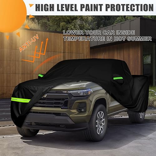 Miniatura 6 de Funda impermeable para automóvil compatible con Chevrolet SilveradoGMC Sierra 1500 Crew Cab 5.8 pies Bed 2014-2023, 420D Funda de automóvil para