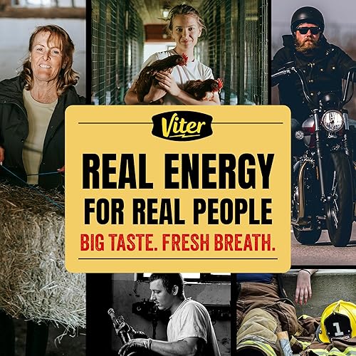 Miniatura 9 de Viter Energy goma de mascar con 60mg de cafeína (sabor a menta, 30 piezas) - sin azúcar, vitamina B3, B6, B9, B12, cero calorías, gomitas