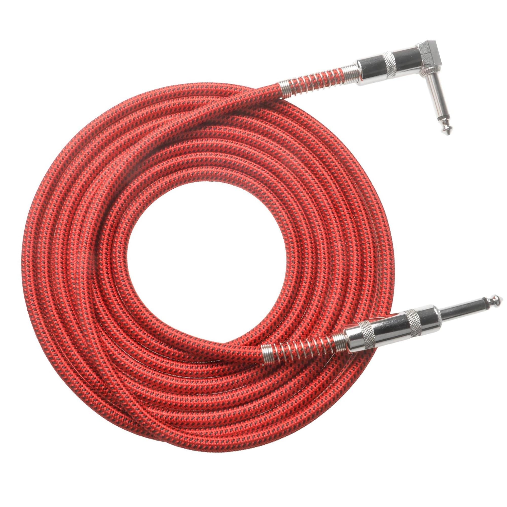 Pleciony Drut Gitarowy 3 M 6,35 Mm Ekranowany Przedłużacz Audio Z Miedzi Beztlenowej Do Gitary Kabel do Instrumentów Gitarowych