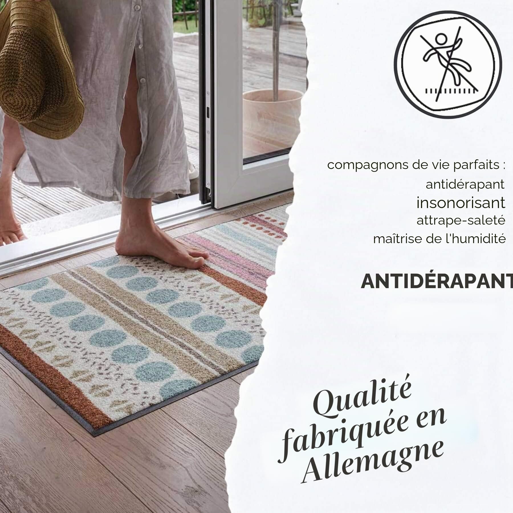 Salonloewe Wavy Lines Tapis lavable 50 x 75 cm multicolore