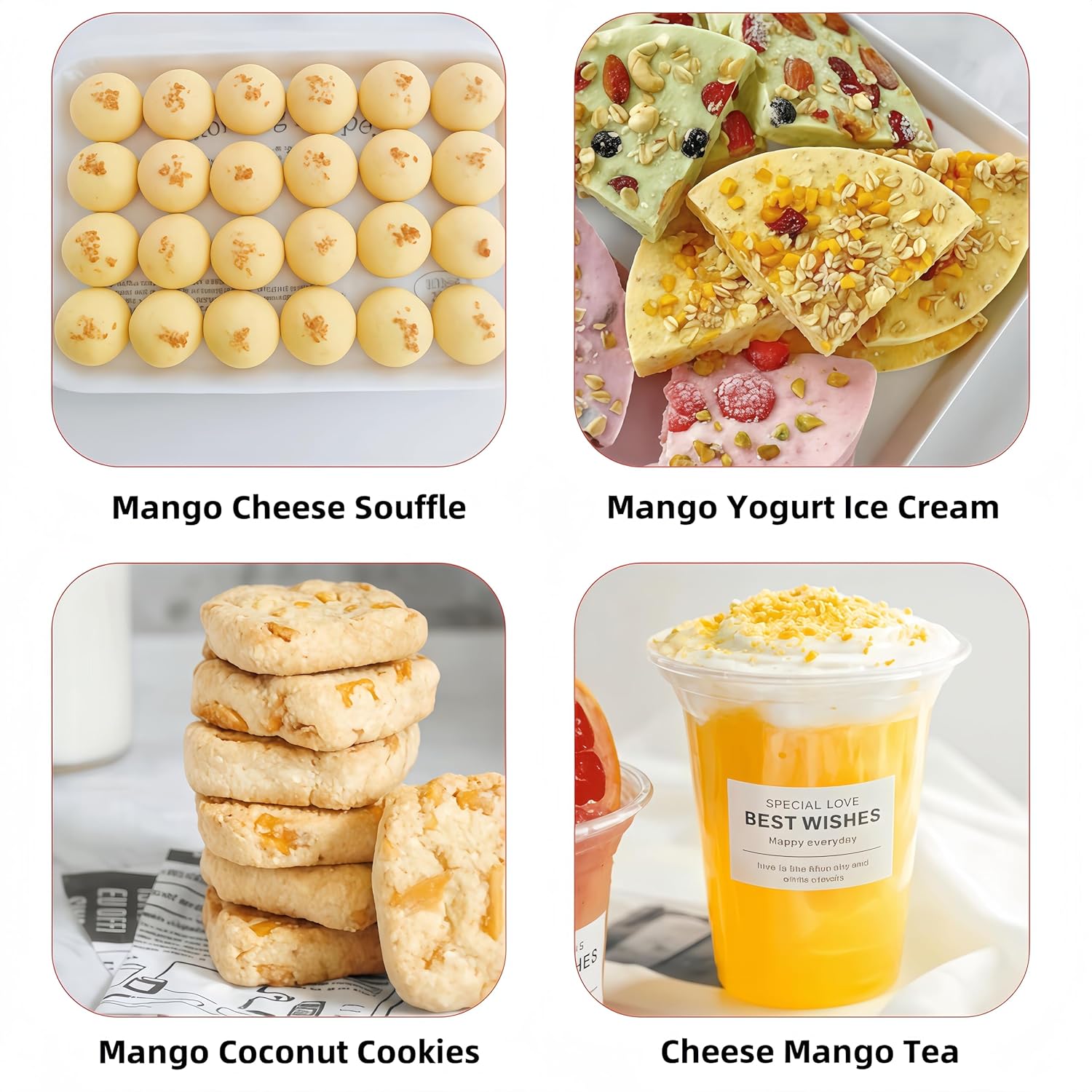 Freeze Dried Mango Chunks, 4oz/120g - Crispy Snack for Baking, Tea, Smoothies & Yogurt | Light & Sweet, 100% Real Fruit - Image 4