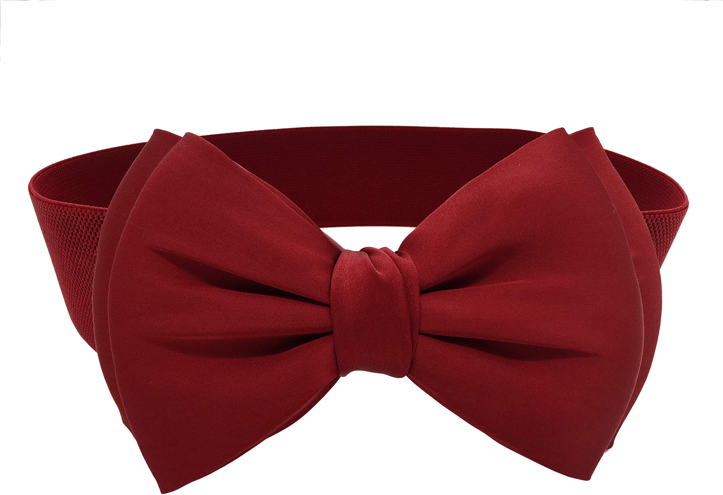 TeeYeeWomen Girls Classic Vintage Bowknot Wide Elastic Waist Band Women Belt for Dresses