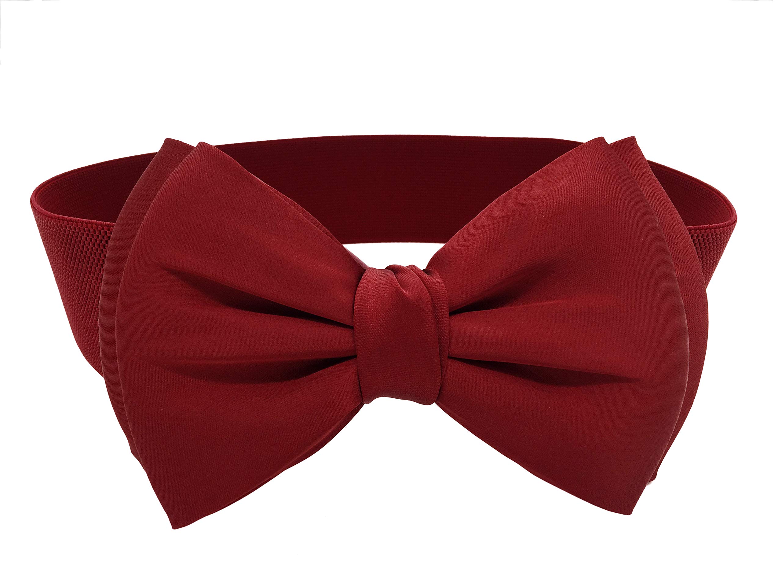 TeeYeeWomen Girls Classic Vintage Bowknot Wide Elastic Waist Band Women Belt for Dresses
