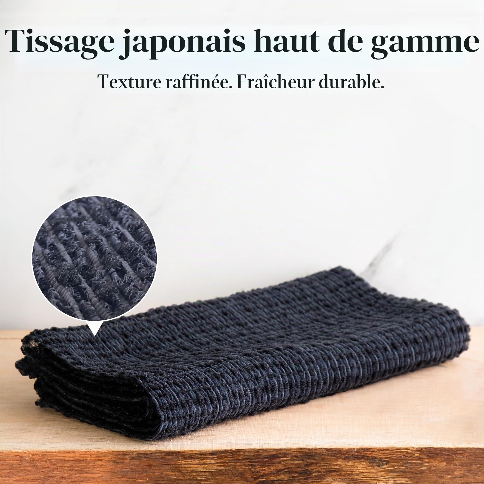Gant de toilette exfoliant japonais – Fabriqué au Japon, serviette de douche 100 % nylon, un chiffon de toilette pour tous les types de peau.