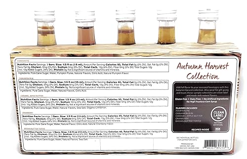 Miniatura 2 de Monin - Colección Autumn Harvest, ideal para café, té y lattes, sin OMG, sin gluten (pastel de calabaza, bollo de canela, mantequilla de manzana