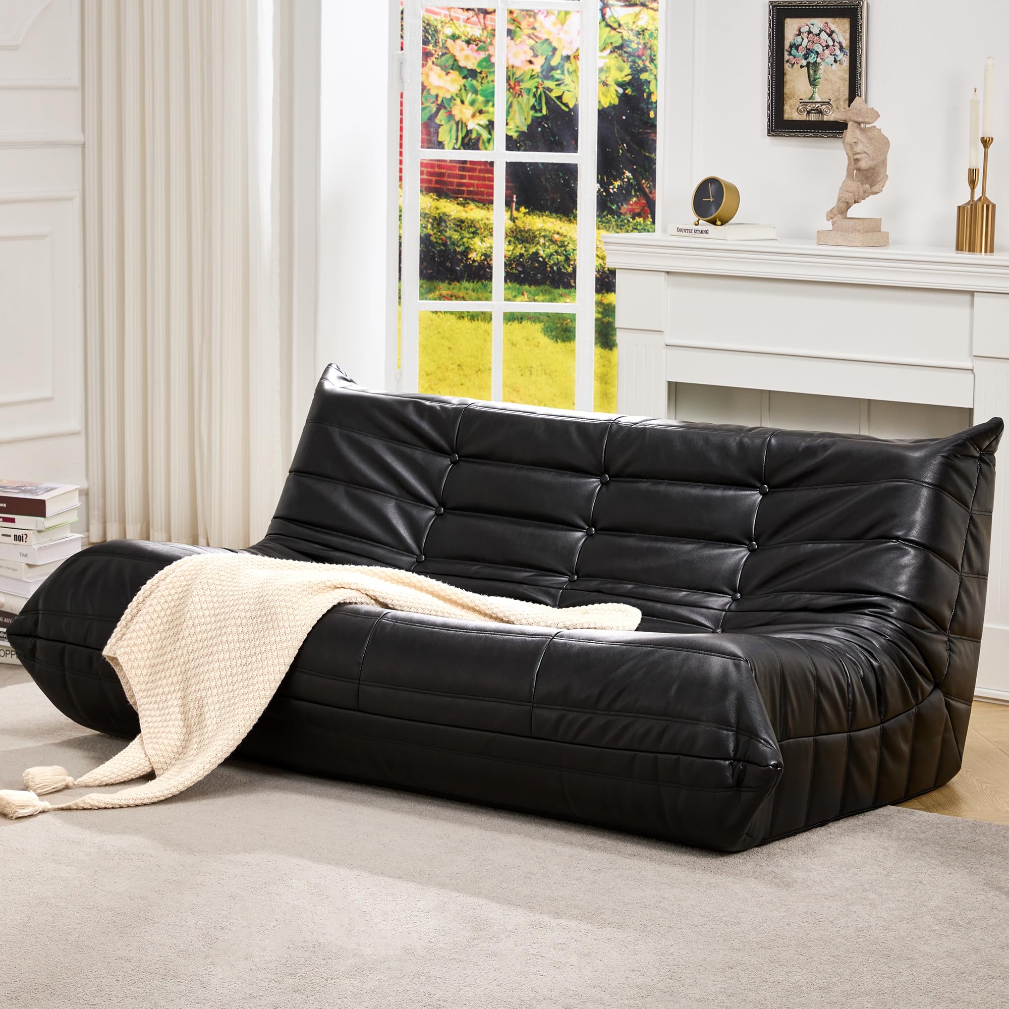 Hobestluk Bean Bag Leather Couch Togo Chair