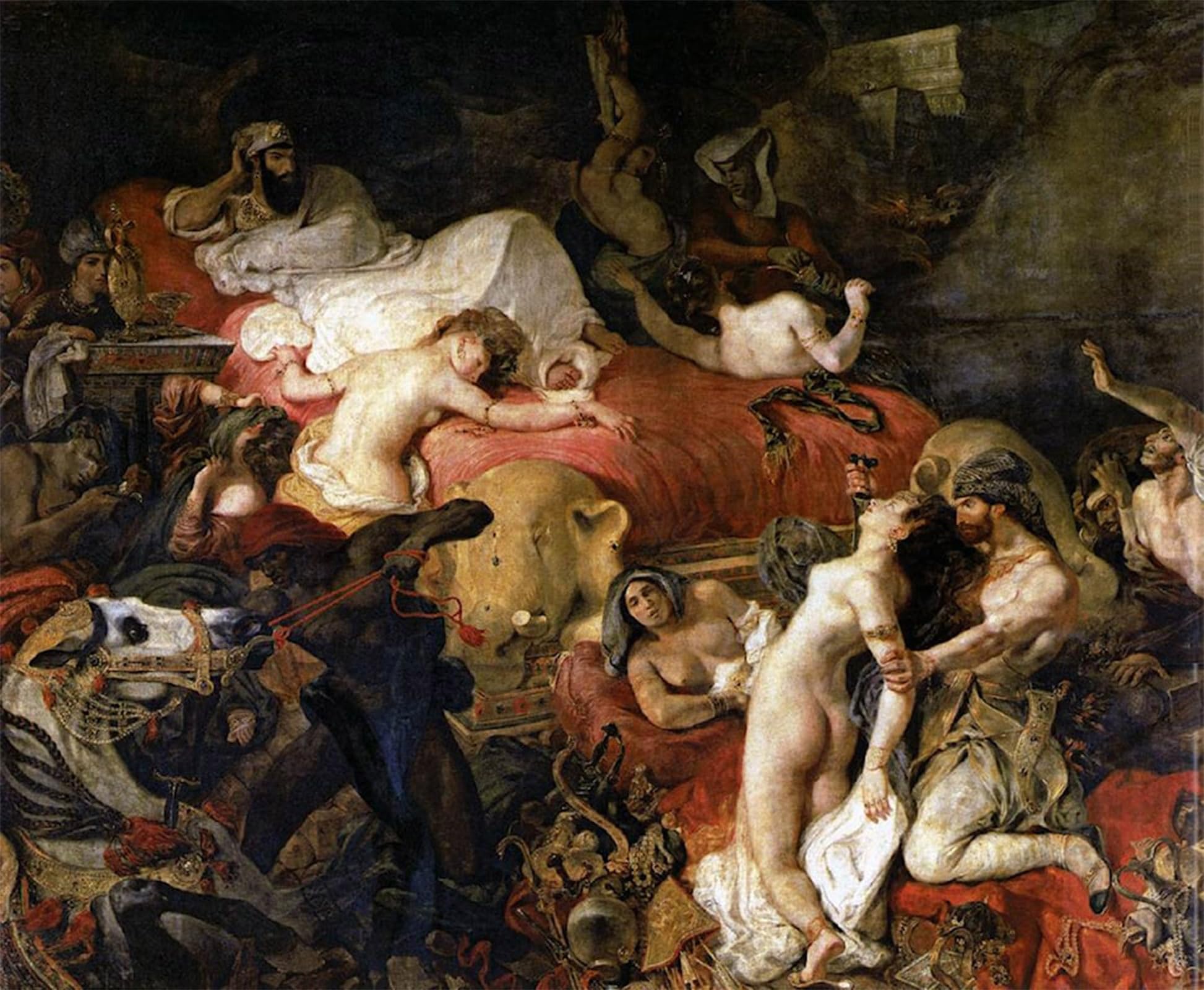 POSTERIIk Vintage Print Pop Art Landscape Artwork The Death of Sardanapalus Eugene Delacroix Art Prints for Office Home Decor 60x90cm