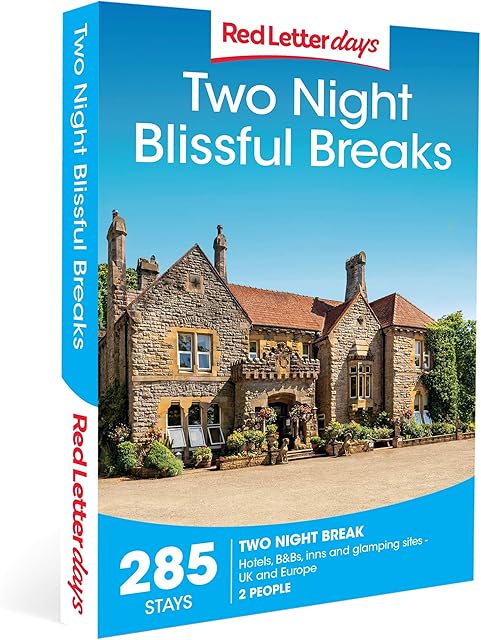 Red Letter Days Two Night Blissful Breaks Gift Voucher  285 charming UK luxury breaks
