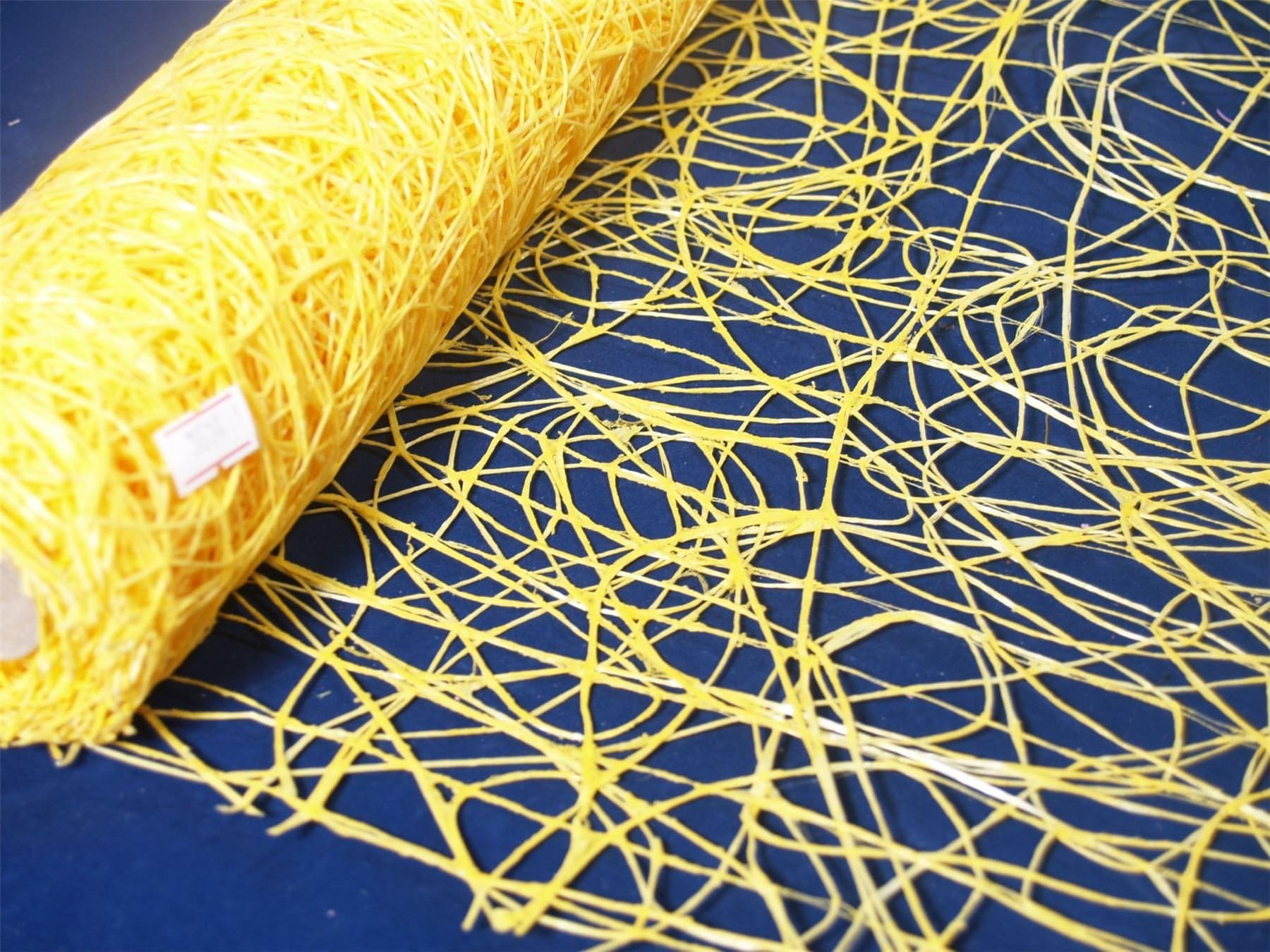 50cm x 5m Sisal Mesh Wrap Solid Yellow (3634)