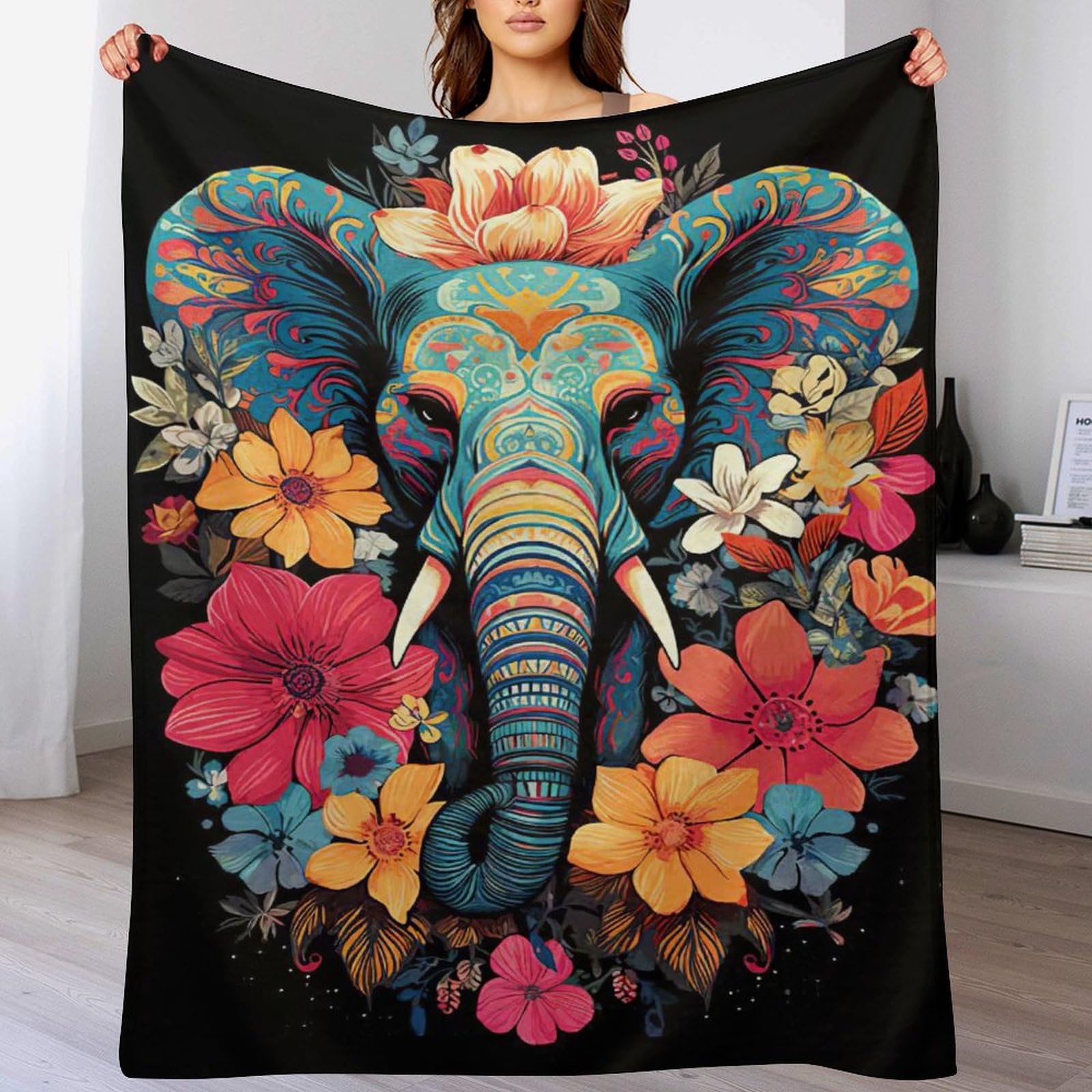 Couverture polaire éléphant chaude pour en finir avec les frissons sur le lit