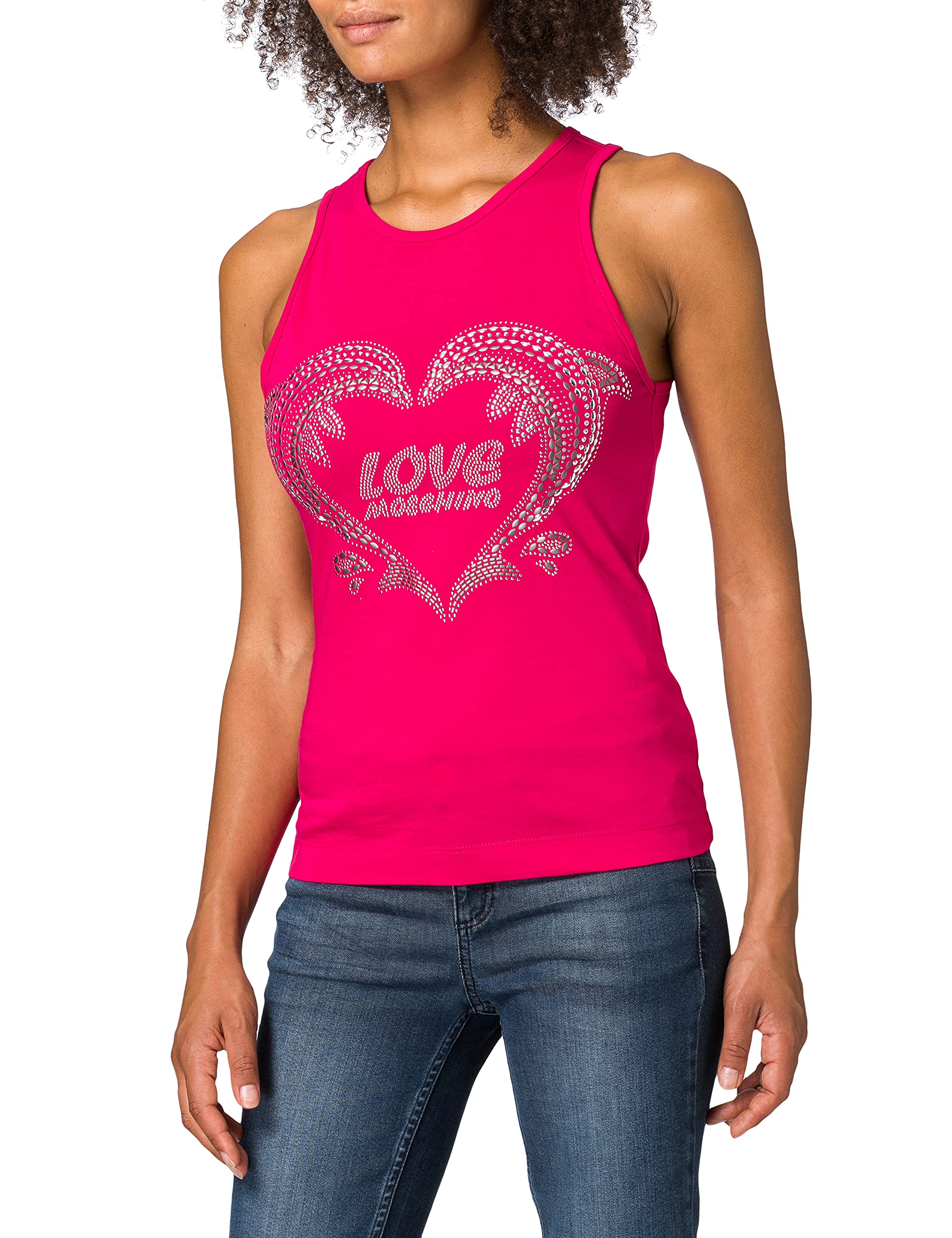Love Moschino Sleeveless Tank Top Camiseta Tirantes Mujer