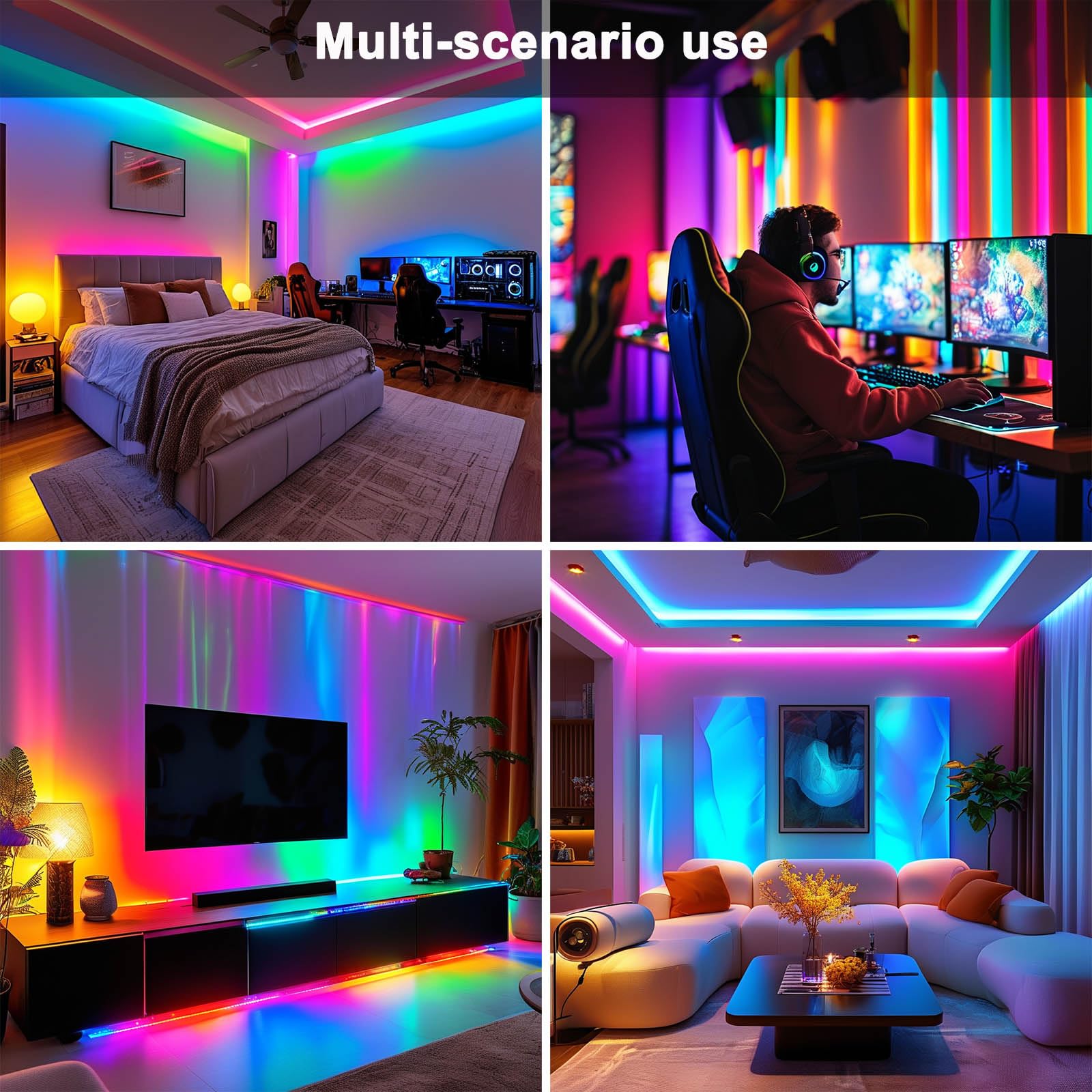 SVFISHKK WS2812B LED Strip SMD 5050 Individual Addressable RGB Strip Full Color Led Strip Waterproof Dc5v 16 4ft 150led Waterproof Ip67 Black Pcb