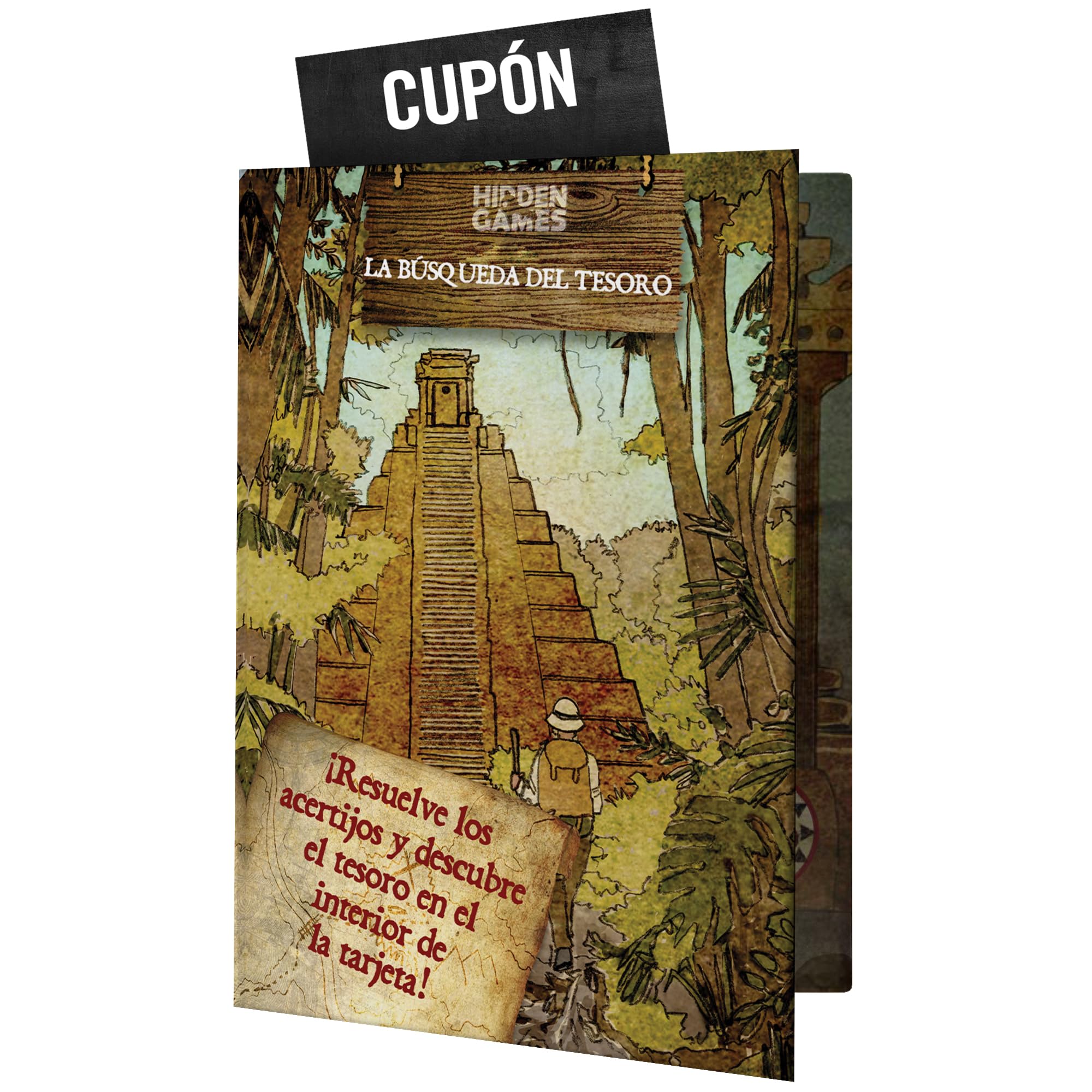 Hidden Games Jigsaw Puzzle Card - LAS B'SQUEDA DEL Tesoro - Edicin espaola - Tarjeta de felicitacin, Tarjeta Escape Room, Tarjeta Regalo, Regalo de Dinero