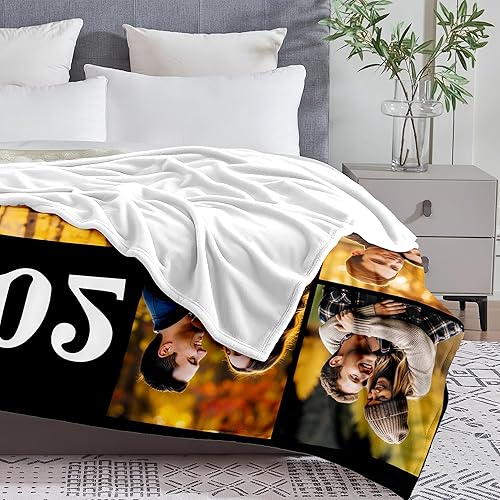 Miniatura 5 de Yofair - Manta personalizada con imagen y texto "I Love You" para aniversario, regalos, boda, mujeres, hombres, pareja, novio, novia, esposa y esposo