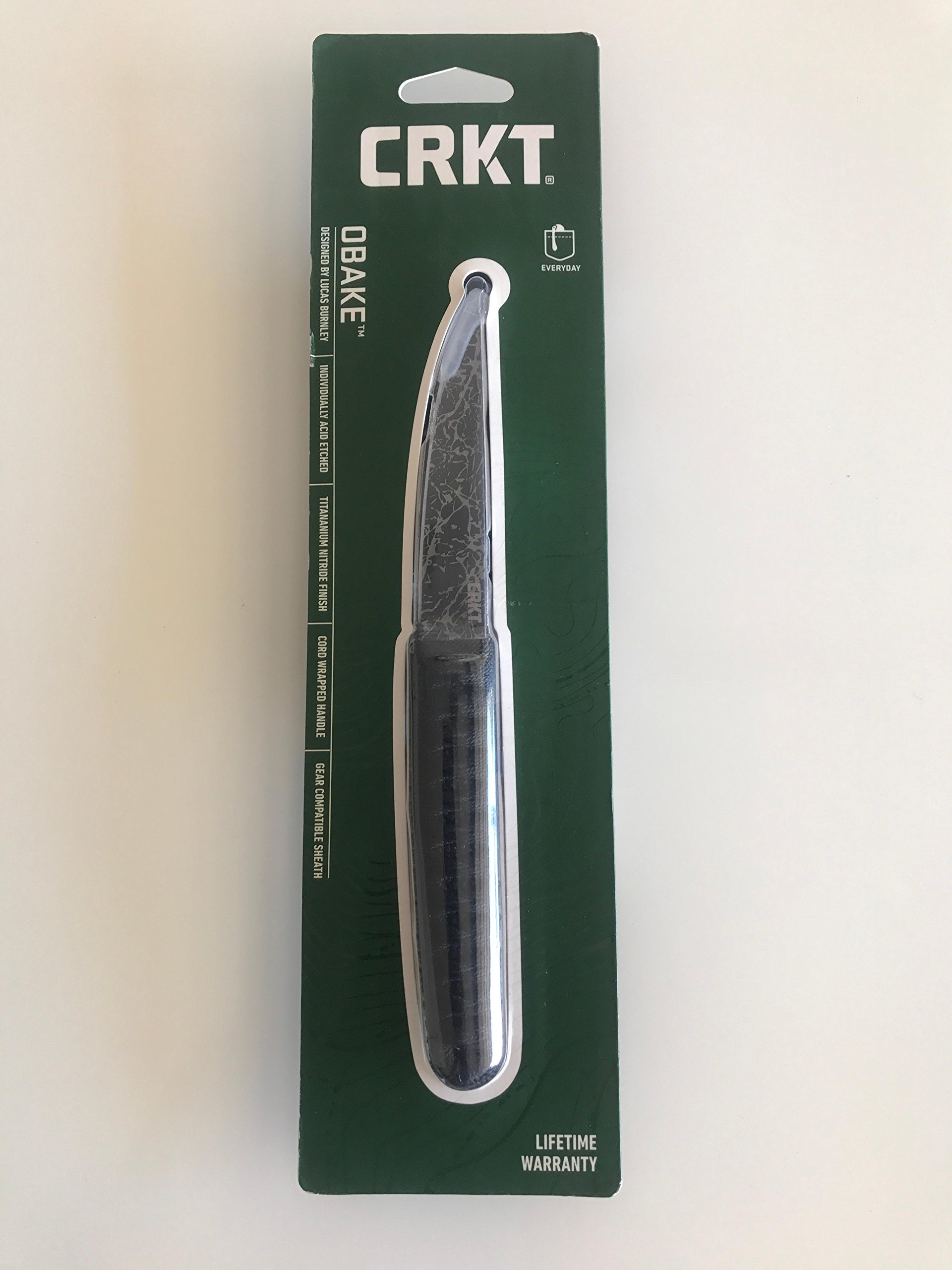 CRKT 2367C Obake Clip Point Fixed Blade Knife, Black