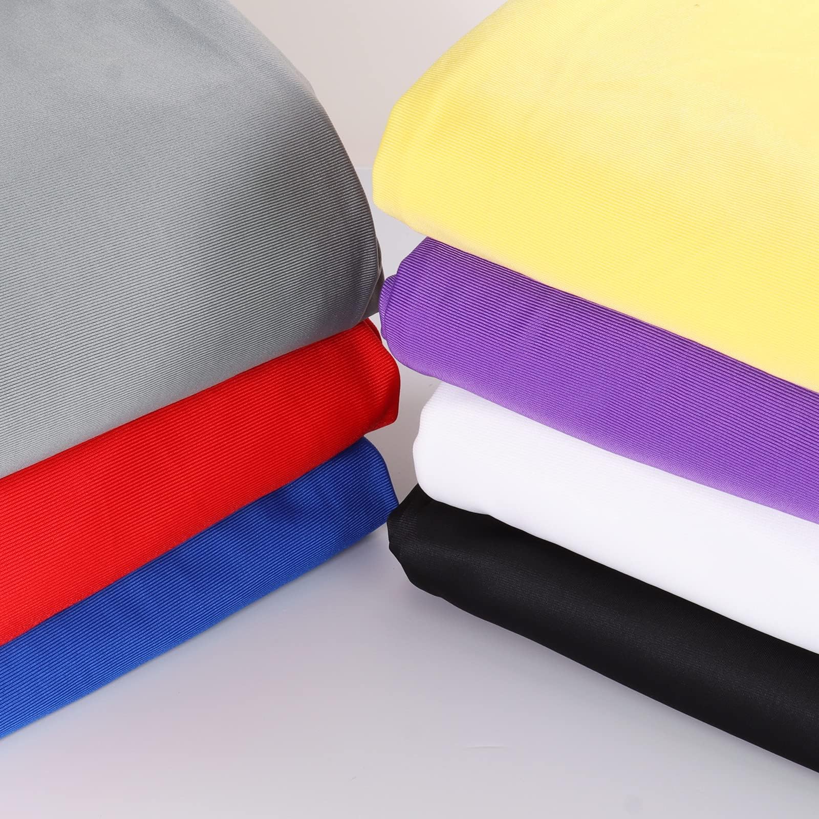 3 Yard Polyester Nylon Spandex, 4-Way Stretch Lycra Fabric, Extremely Stretchy Multiple Solid Colors for Sportswear Tight Pants Black