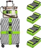 Amazon.com: 4 Pack Luggage Straps for Suitcases TSA Approved
