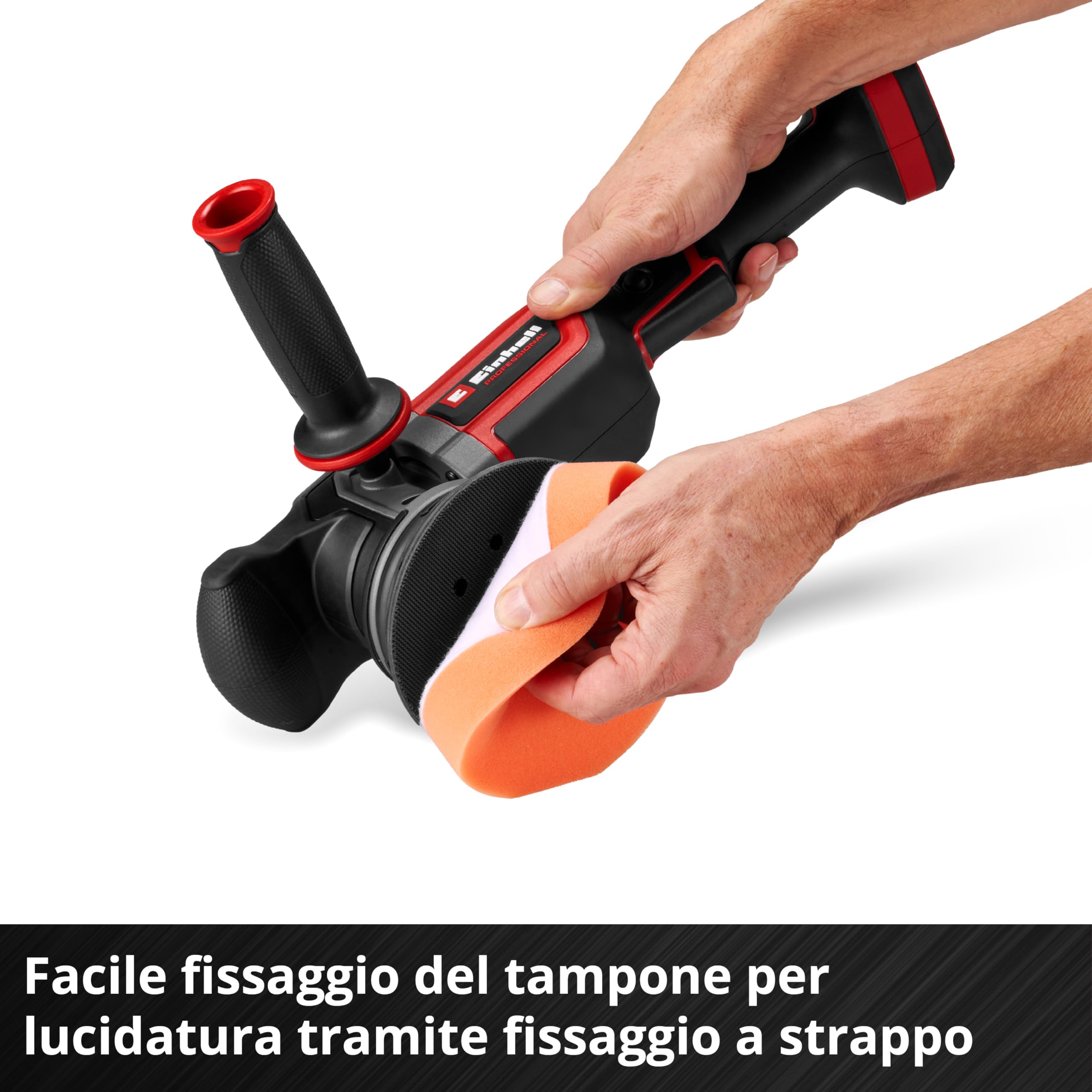 Lucidatrice eccentrica Einhell Professional CP-EP 18/125 Li T BL-Solo Power X-Change (18 V, lucidatura 125 mm, 500 - 3.800 giri/min, incl. 3 tamponi, senza batteria)