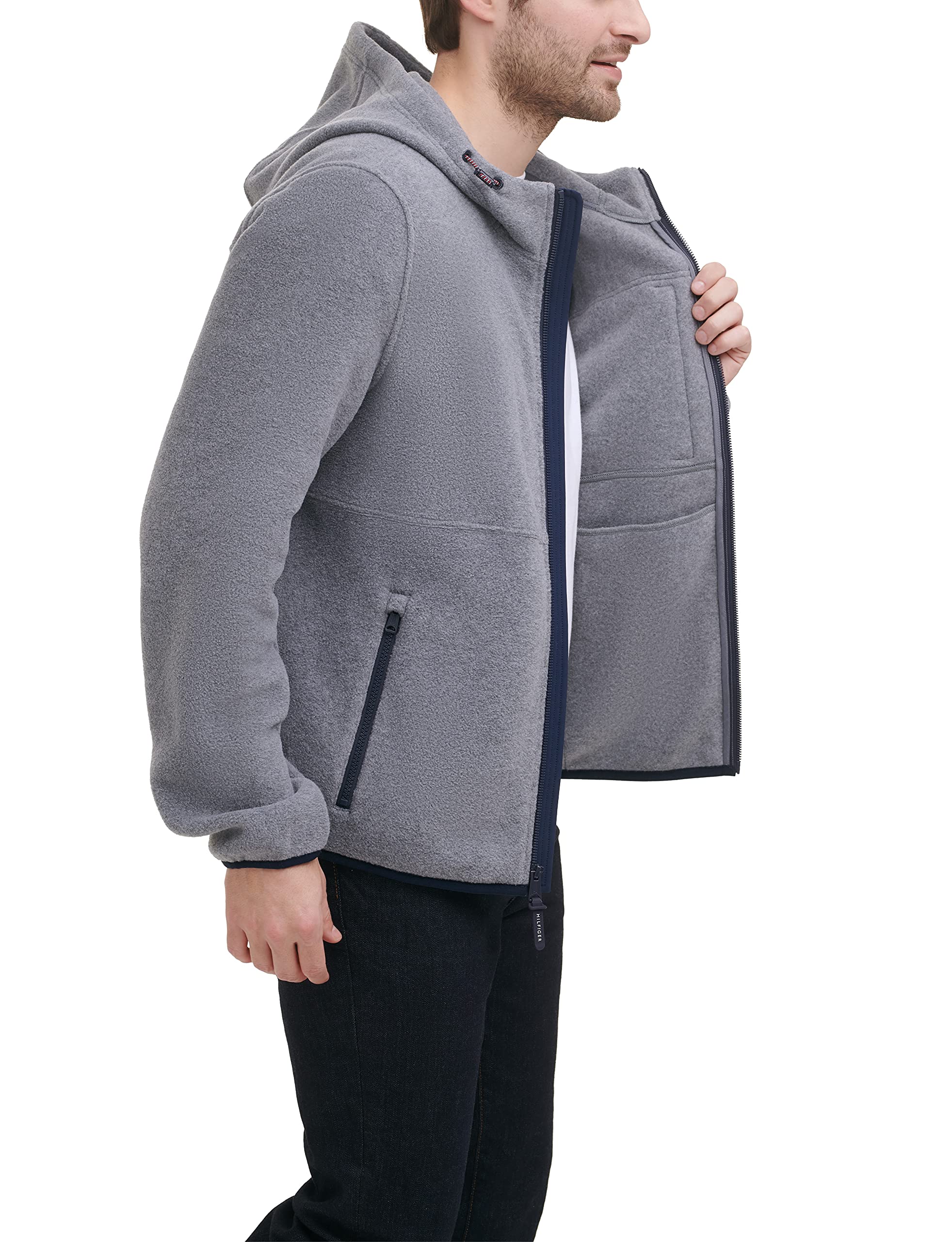 Tommy Hilfiger Men's Hooded Performance Fleece Jacket