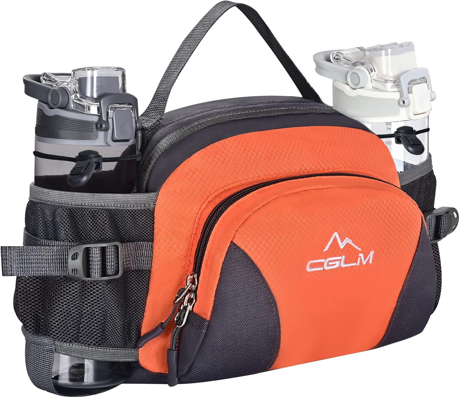 Hiking Fanny Pack Waist Bag with Water Bottle Holder for Men Women Outdoors Walking Running Lumbar Pack Fit iPhone iPod Samsung Phones (Orange0006) Hiking Fanny Pack Waist Bag with Water Bottle Holder for Men Women Outdoors Walking Running Lumbar Pack Fit iPhone iPod Samsung Phones (Orange0006)