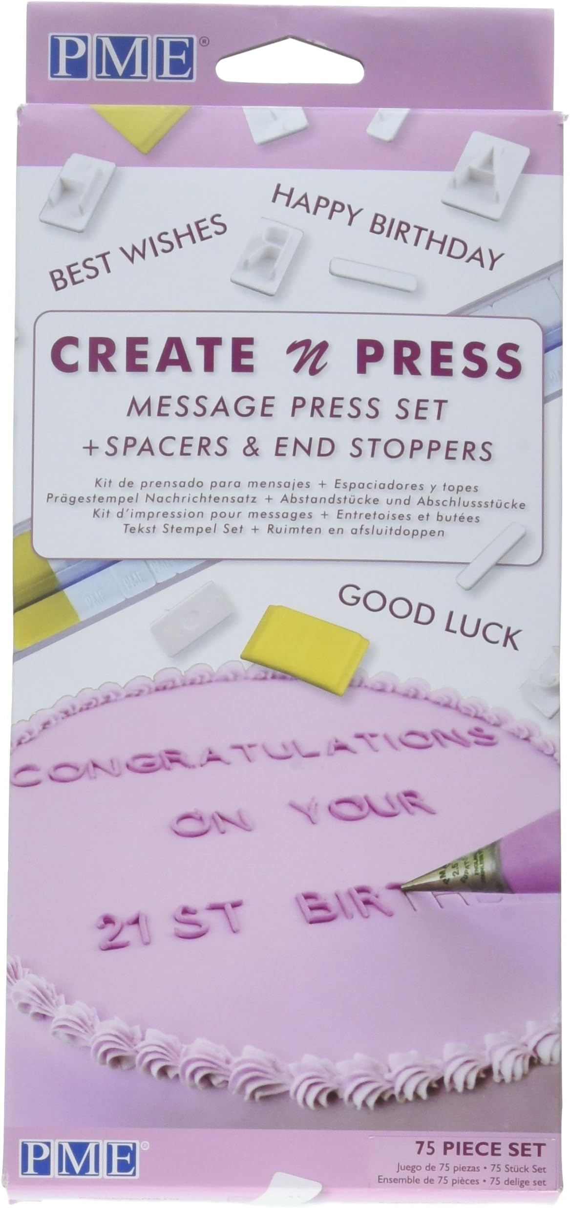PME CP302 Create N Press Message Set, White, 28 x 12 x 2 cm