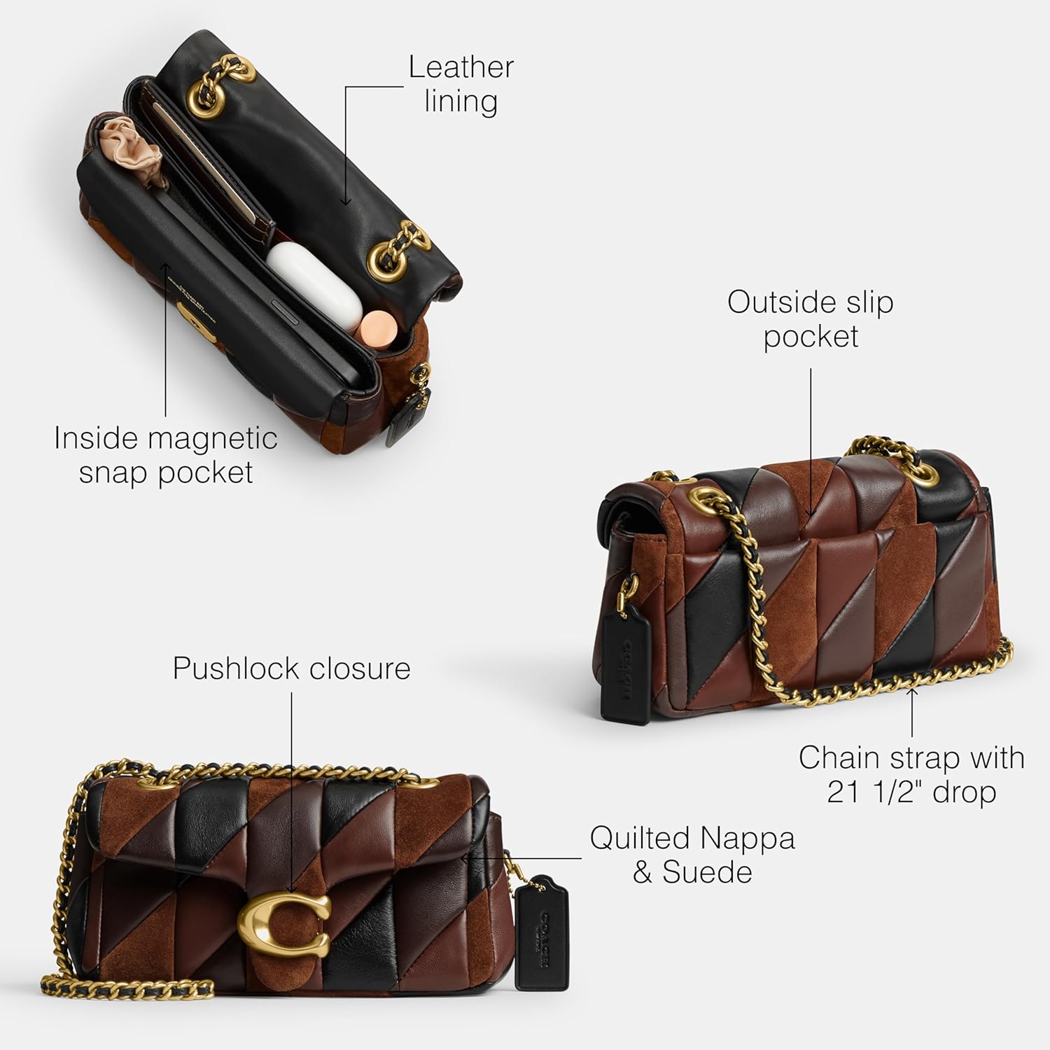 Coach Quilted Tabby Shoulder Bag 20 Patchwork - Image 4