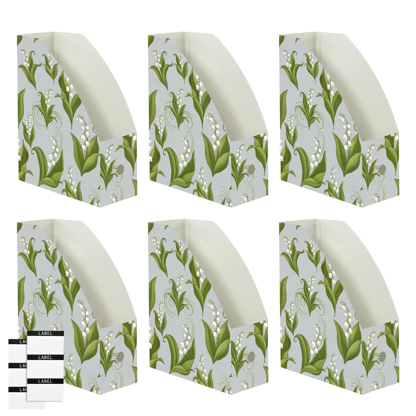 Dokumentenmappe, Blumenmuster, Weiß, für Büro