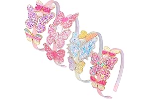 4pcs Little Girl Butterfly Headband Butterfly Teeth Headband Hair Hoop for Girls...