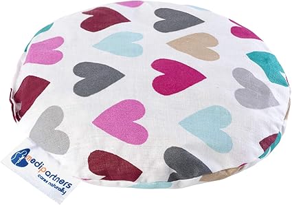 Coussin Chauffant En Noyaux De Cerises Pour Bebe 180 G Rond 15 Cm 100 Coton Naturel Medi Partners Chaleur Therapie Par Le Froid Coeurs Pastel Amazon Fr Bebe Et Puericulture