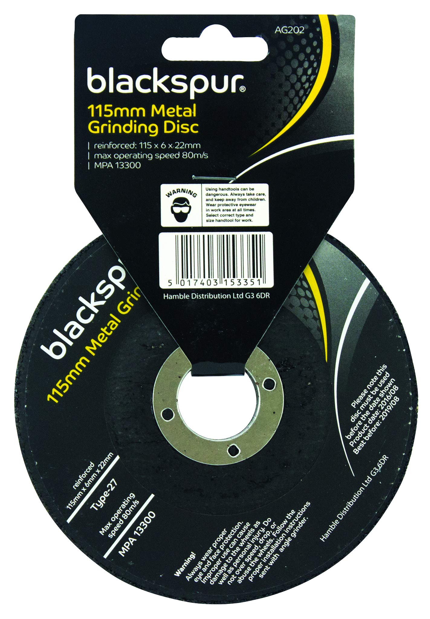 Blackspur BB-AG202 Metal Grinding Disc