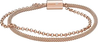 Brazalete de acero inoxidable para mujer en oro rosa