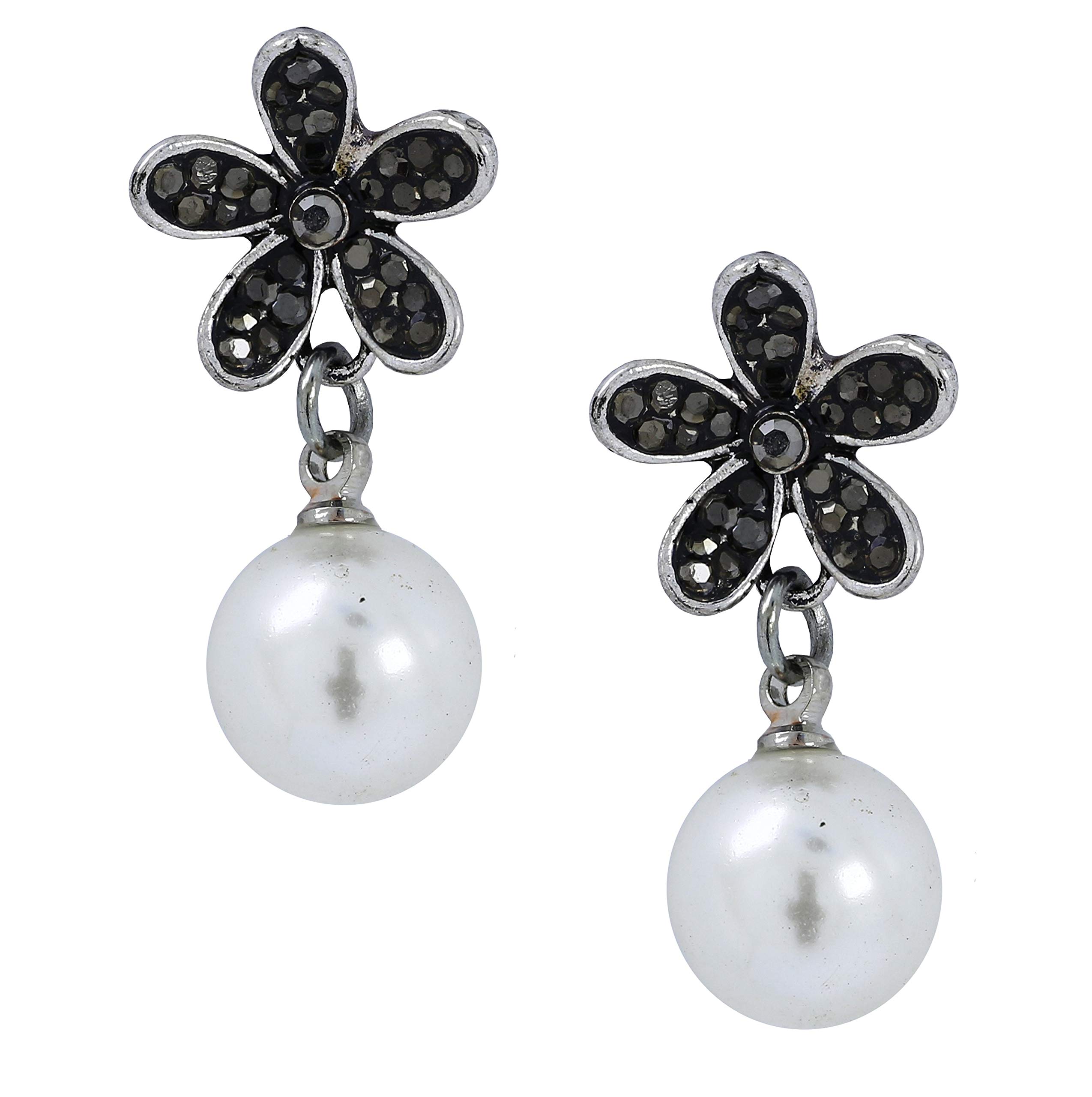 See full amazon price history chart for Zivom® Marcasite Pearl Oxidized Afghani Bohemian Tribal Flower Drop Earring Women Zivom® Marcasite Pearl Oxidized Afghani Bohemian Tribal Flower Drop Earring Women (B00MMCL1I4) Amazon Price History, Amazon Price Tracker
