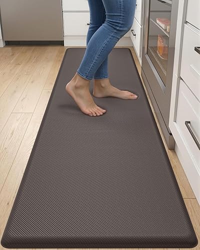 Miniatura 12 de DEXI Tapete de cocina acolchado antifatiga, extra largo, grande, cómodo, impermeable, de espuma viscoelástica, antifatiga, para escritorio, oficina