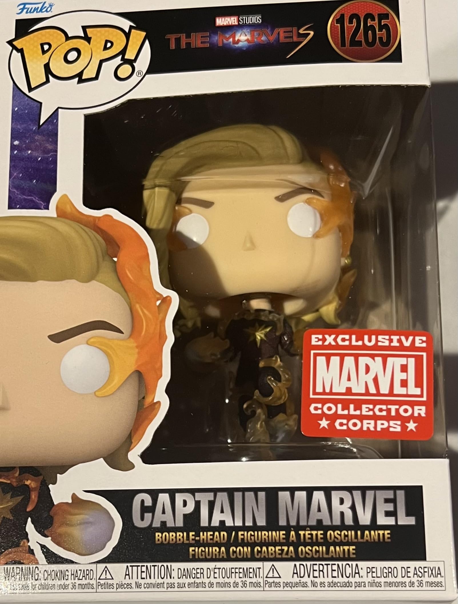Marvel Collector Corps Exclusive The Marvels Captain Marvel #1265 w/Free Acrylic CASE