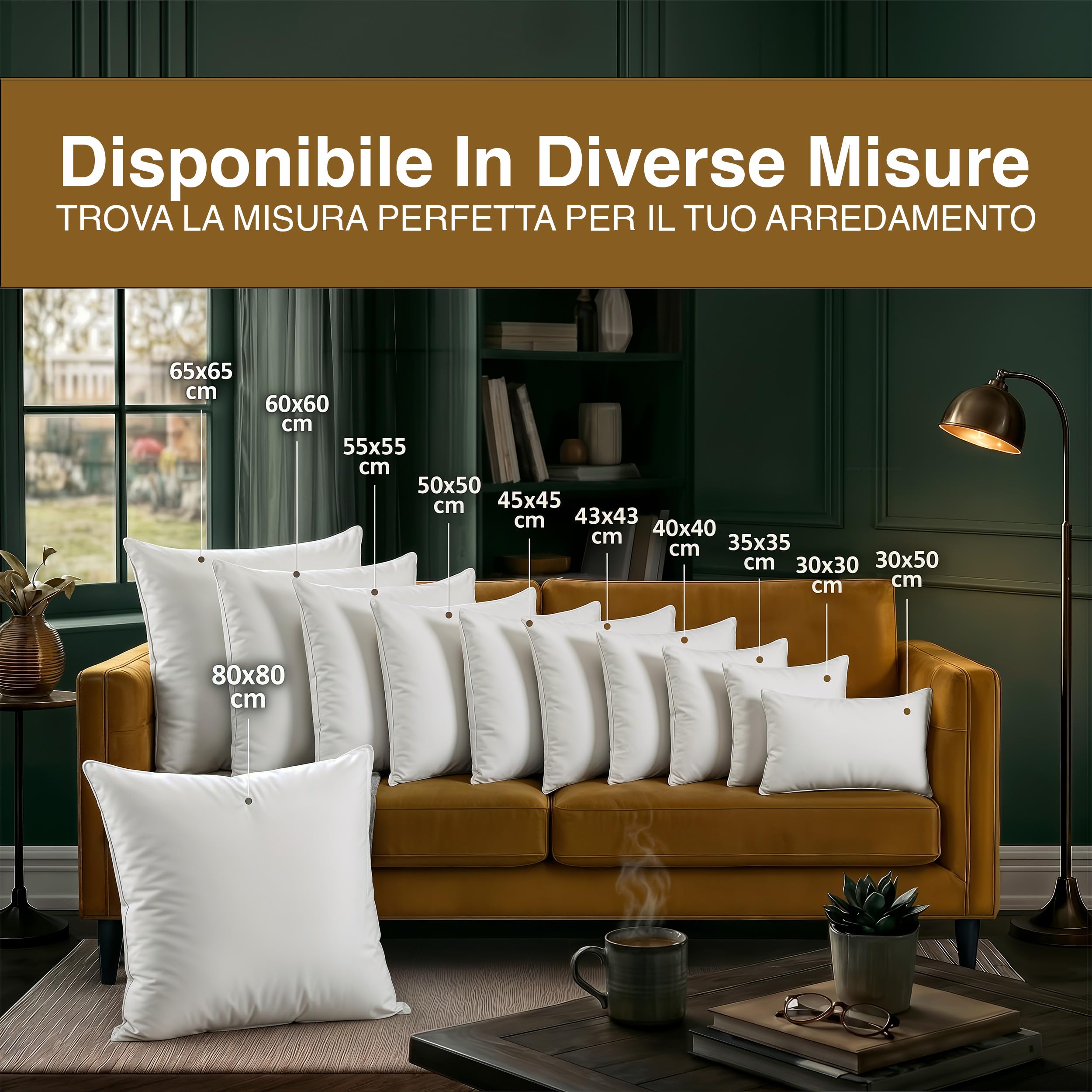 Utopia Bedding Set di 4 Cuscini, 45 x 45 cm Imbottitura per Cuscini, Cuscini Divano, Cuscino Interno (Bianco)