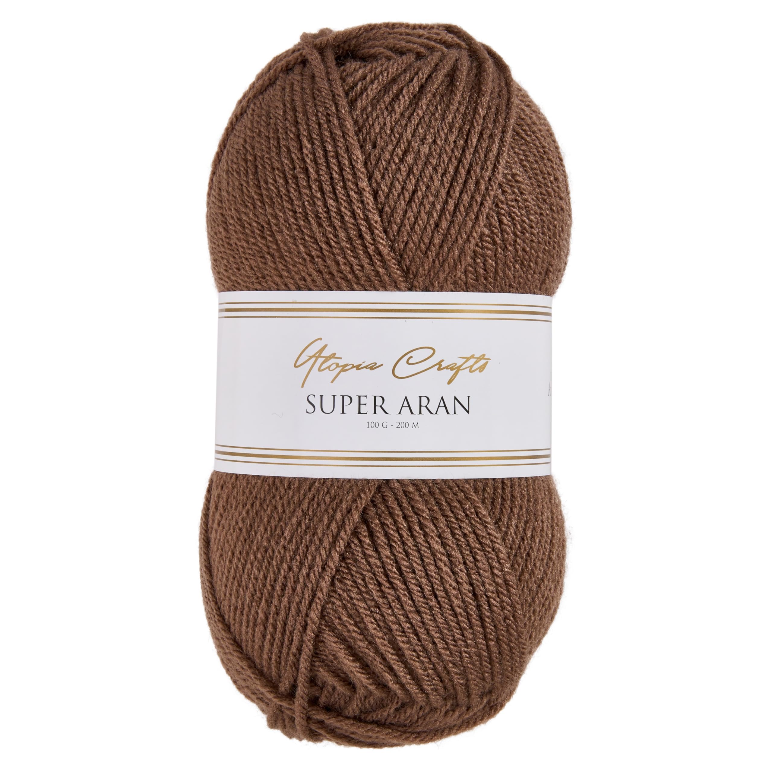 Utopia Crafts Super Aran Knitting and Crochet Yarn 100g (Warm Beige)